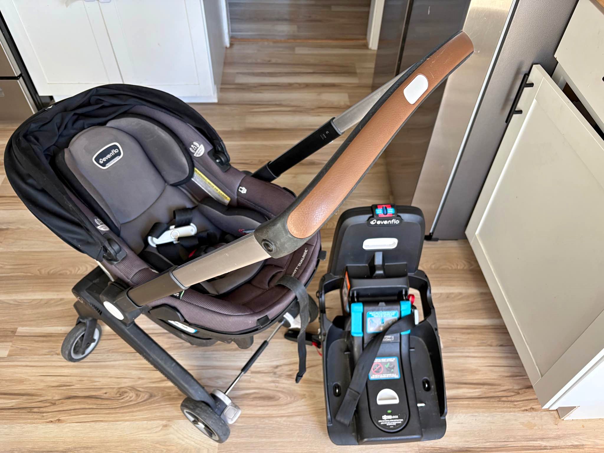 contours curve double stroller in jet black Tandem for Infants, Toddlers or Twins Model:Glass Cranking Rod 7'3