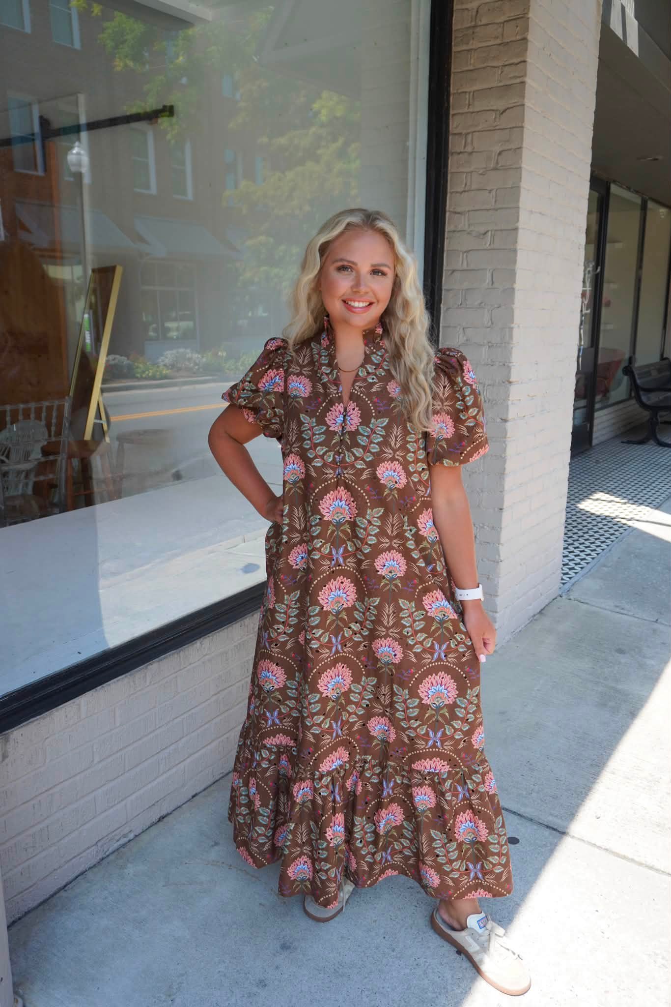 fall brunch dress Autumn Bloom Midi for women Shoe Size:6.5 The Woman in Black A relaxed silhouette that _okendo:syndication_key:CL134605002