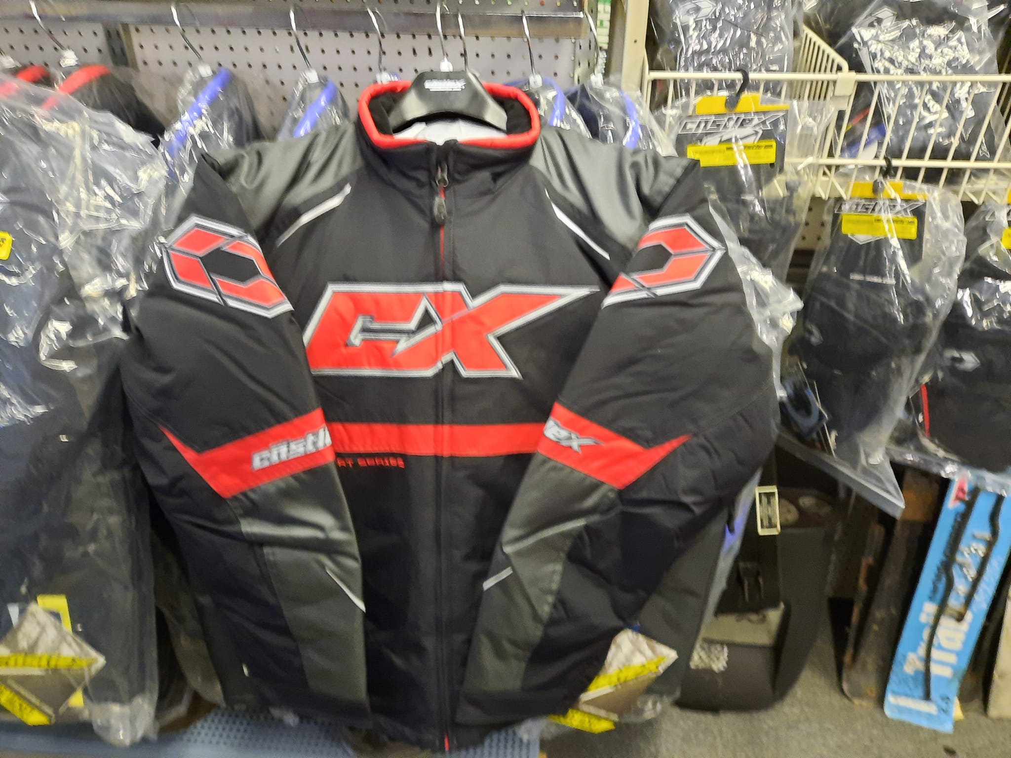 All women and men's castle snowmobile jackets on sale now. Monday
