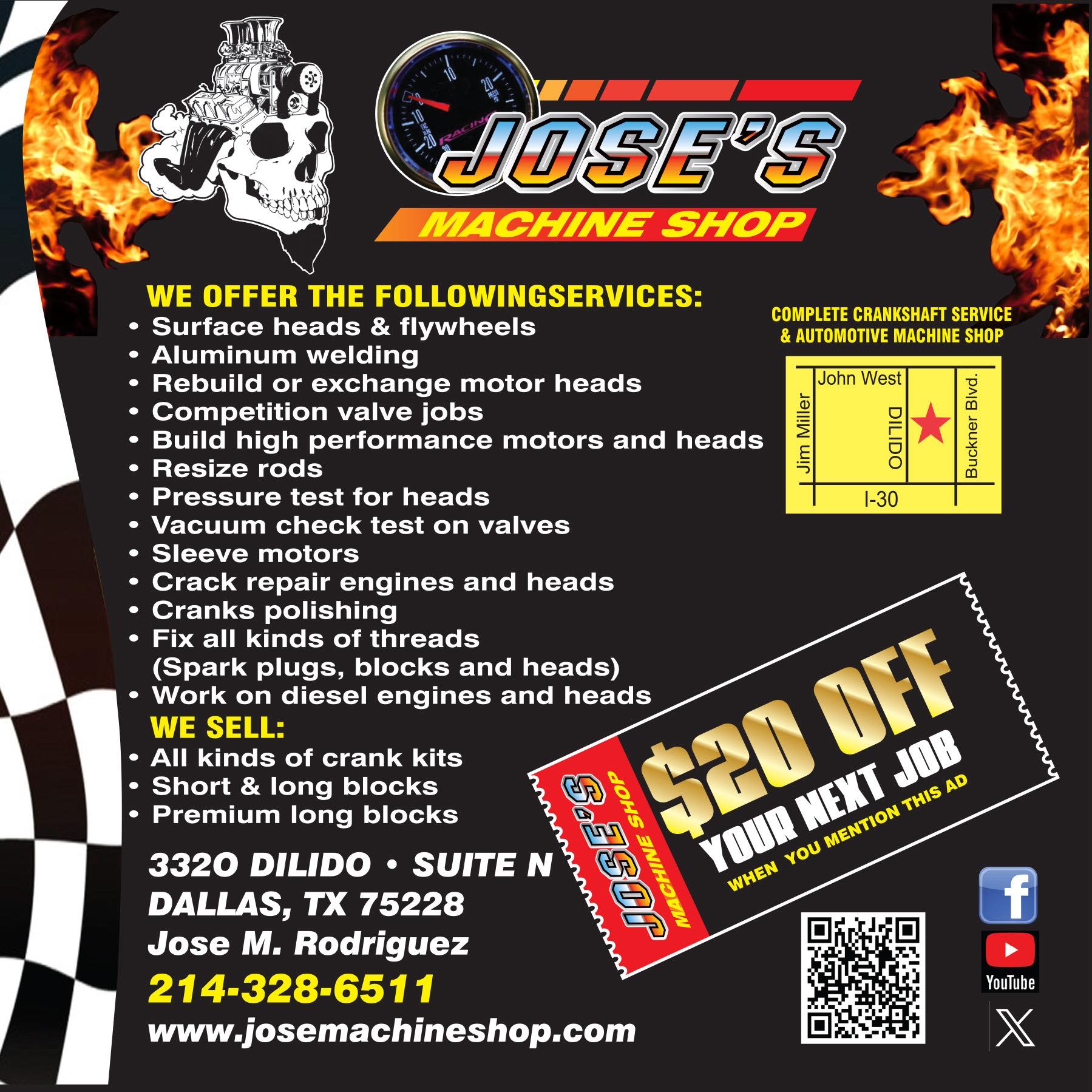 Jose Machine Shop | Dallas TX