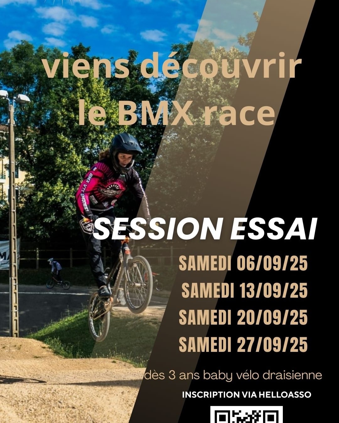 Bmx - Viens découvrir et essayer le BMX race. Dès 3 ans en draisienne ...