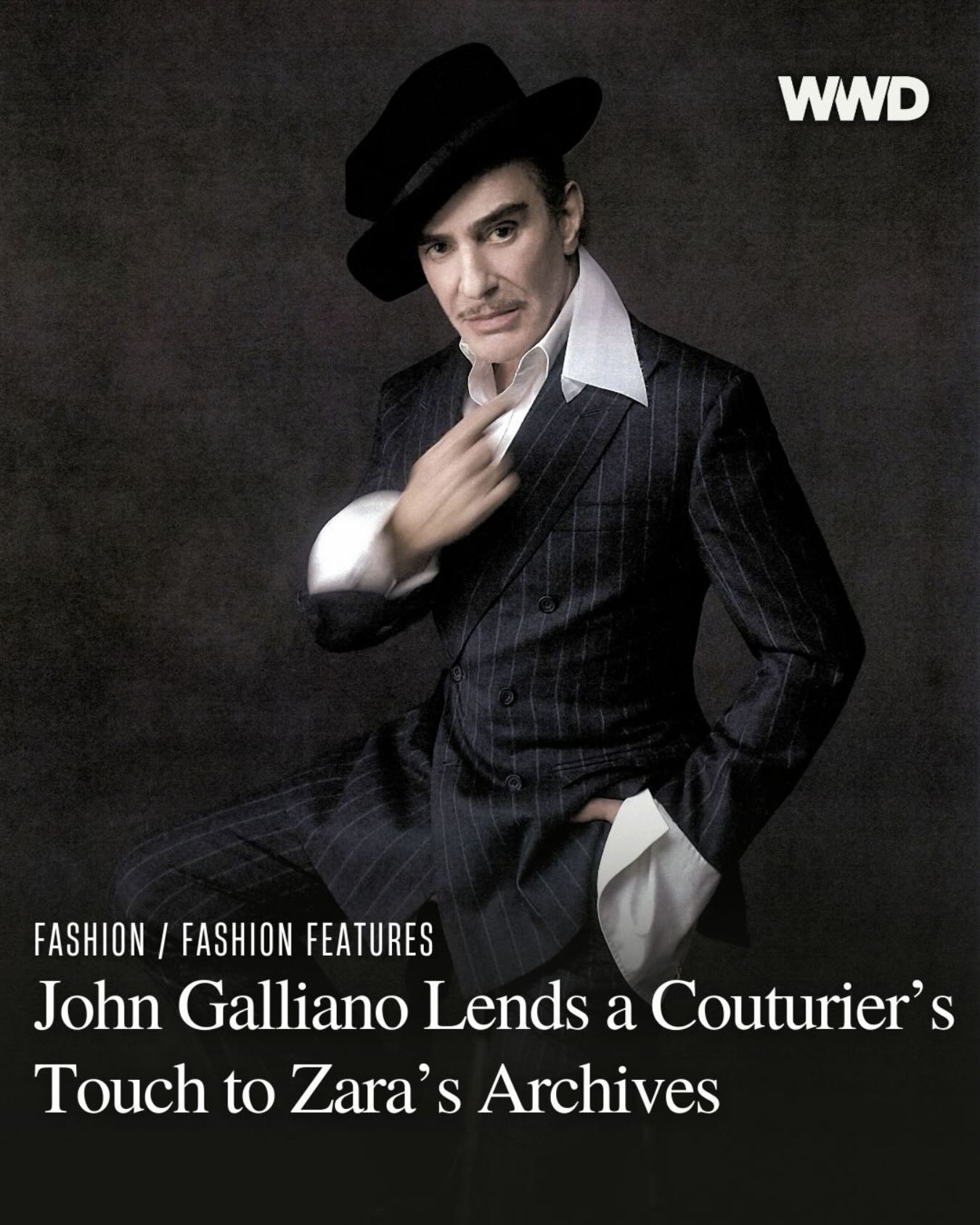 jgalliano is back at work, and teaming with @zara on an 