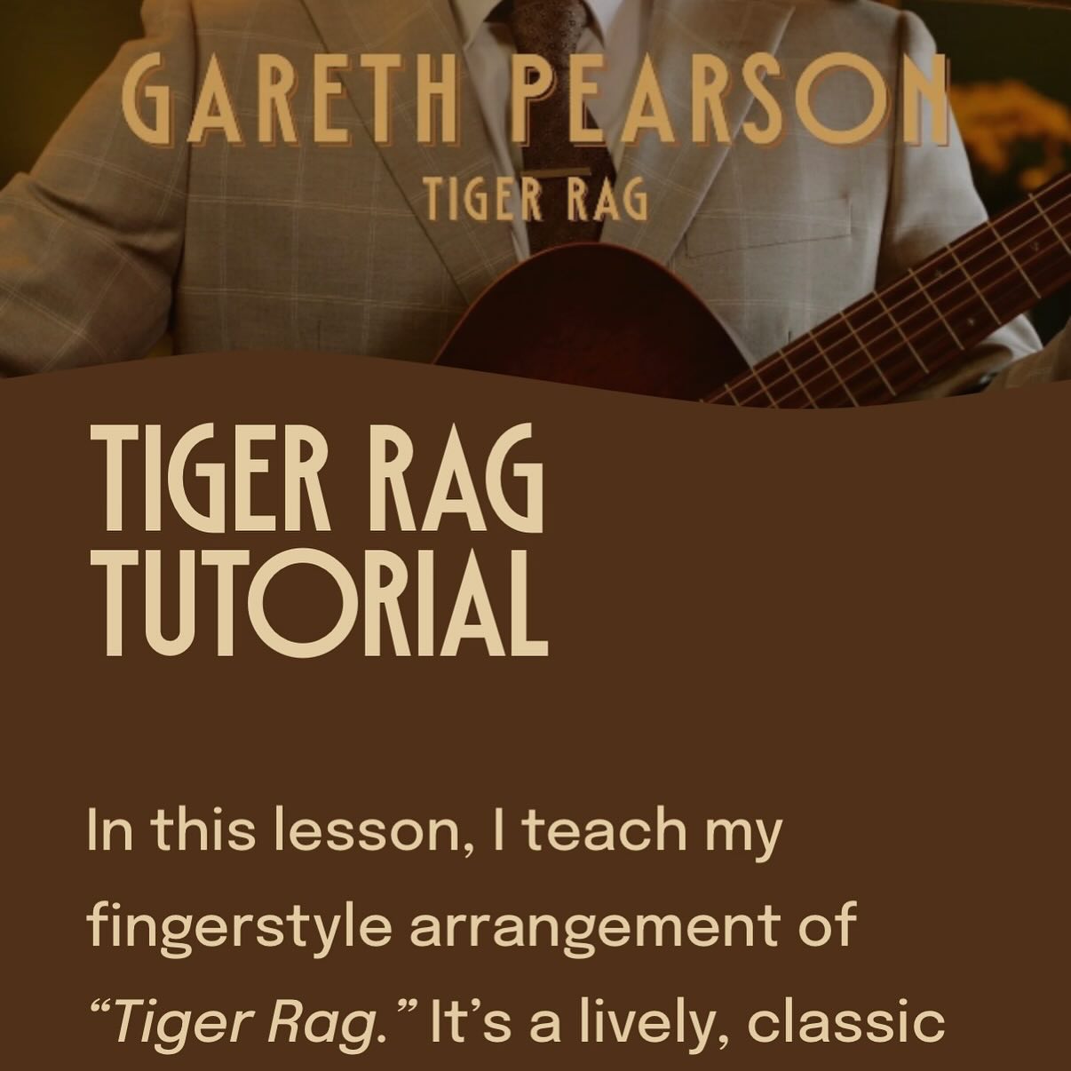 Gareth Pearson - The Tiger Rag Tutorial is OUT NOW!!! . 16... | Facebook