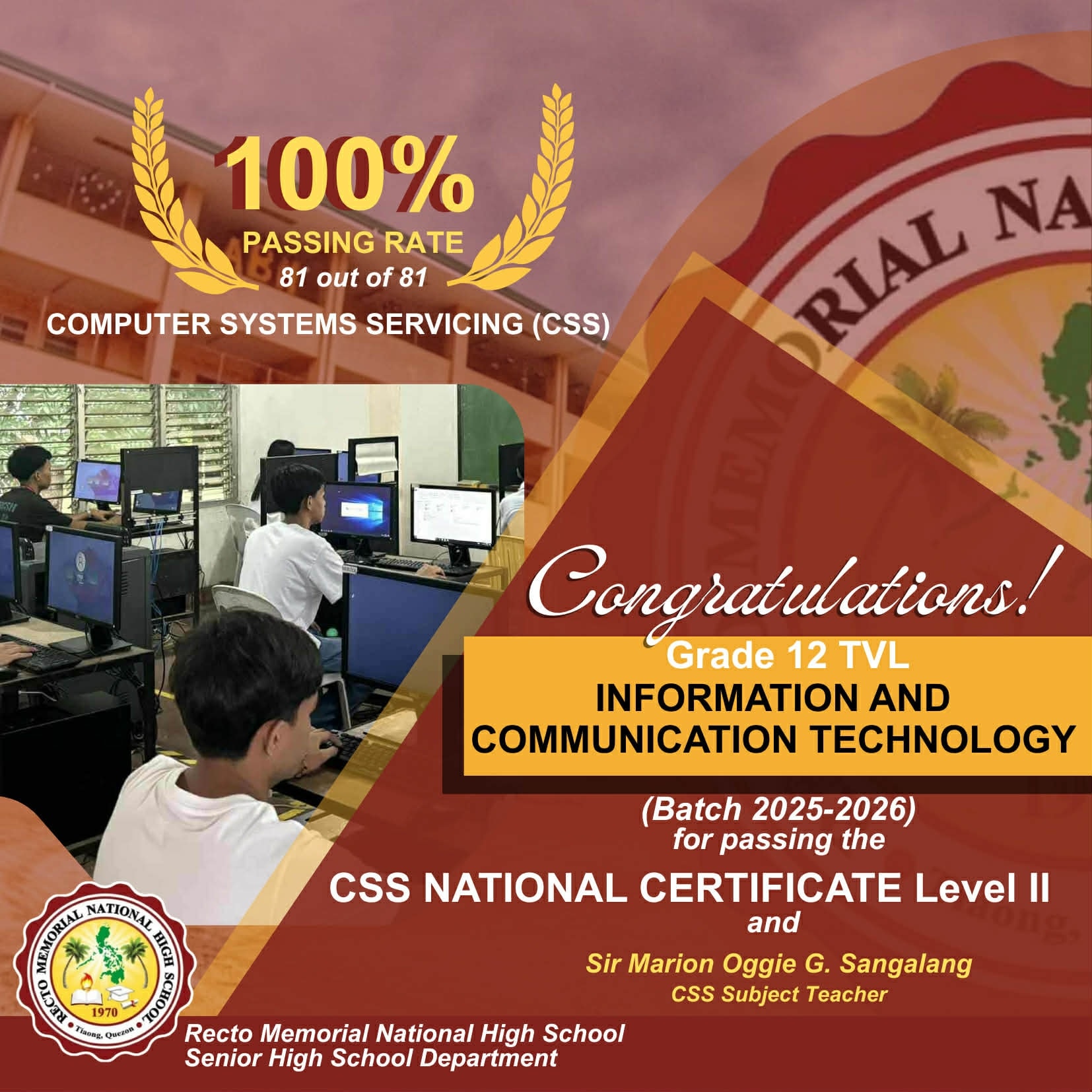 The RECTORIAN - 𝗥𝗘𝗖𝗧𝗢'𝗦 𝗜𝗖𝗧 𝗣𝗘𝗥𝗙𝗘𝗖𝗧𝗦 𝗖𝗦𝗦 Recto Memorial National High ...