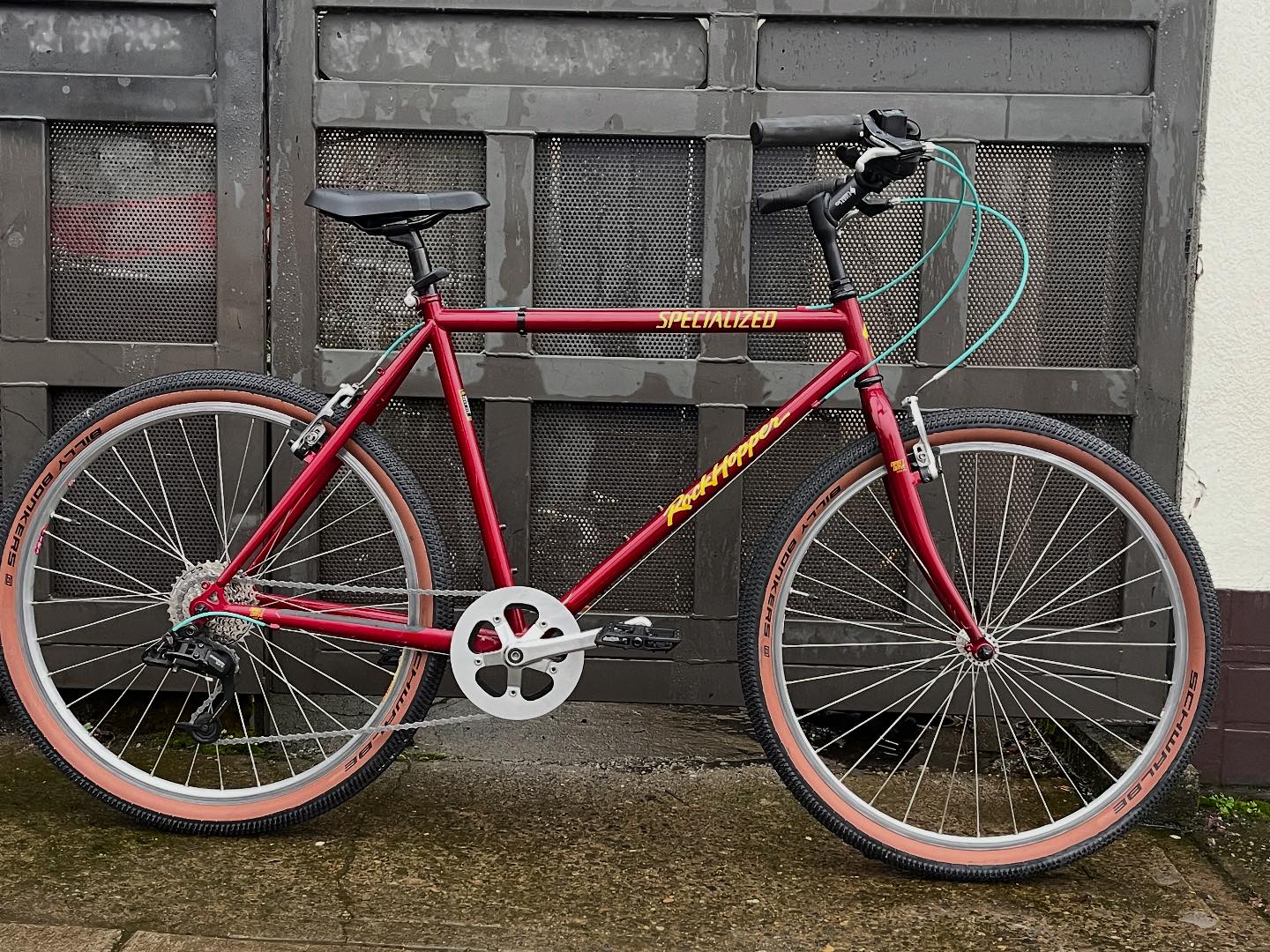 A vintage 1993 ish specialized rockhopper glowup. The paint is in