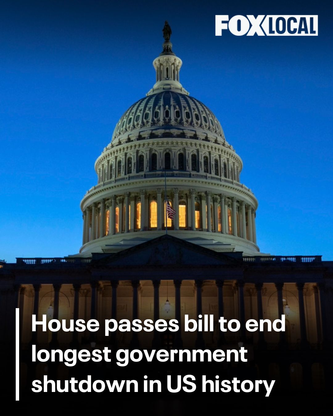 FOX - The House voted Wednesday to end the government shutdown after ...