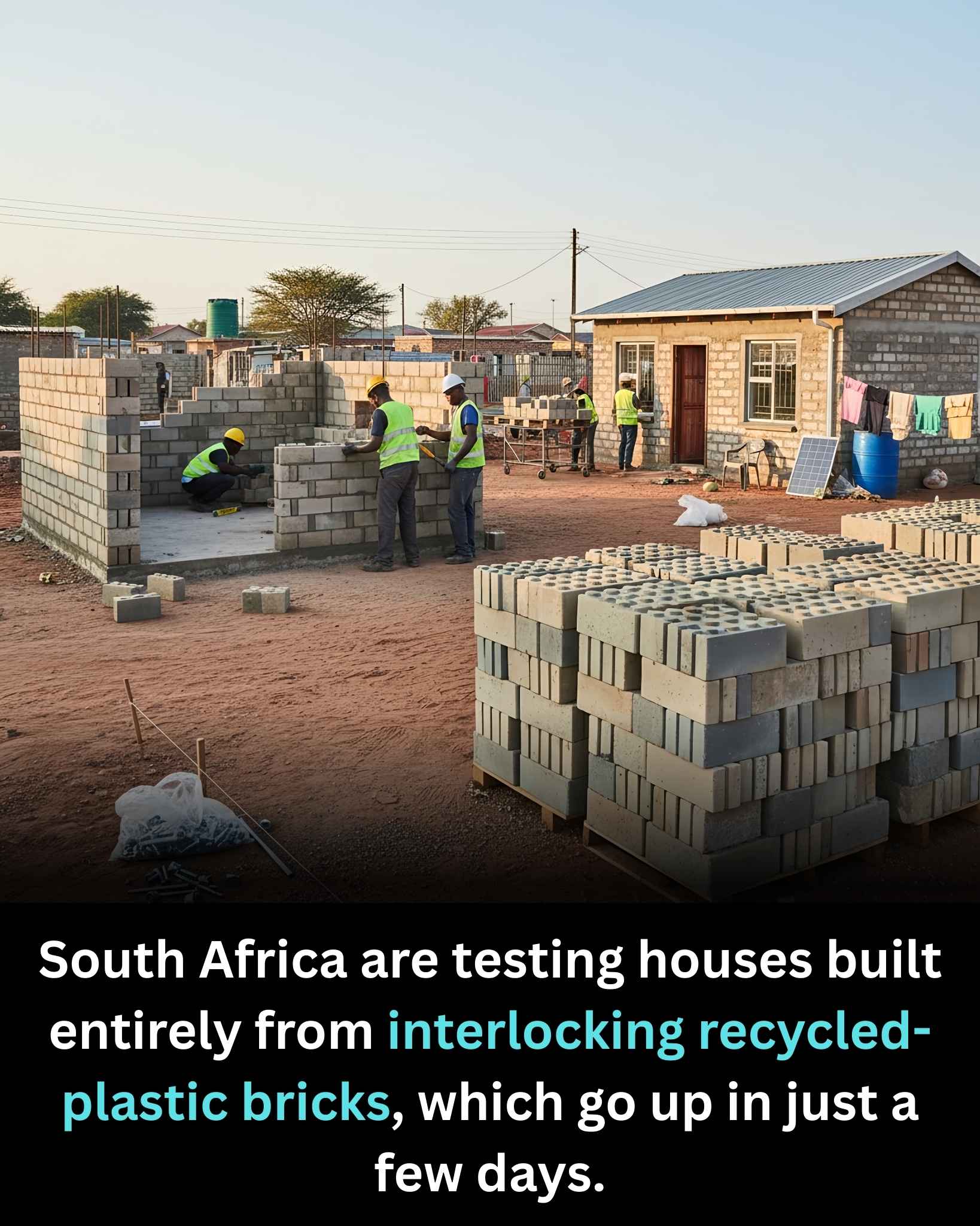Fact - South Africa are testing houses built entirely from interlocking ...