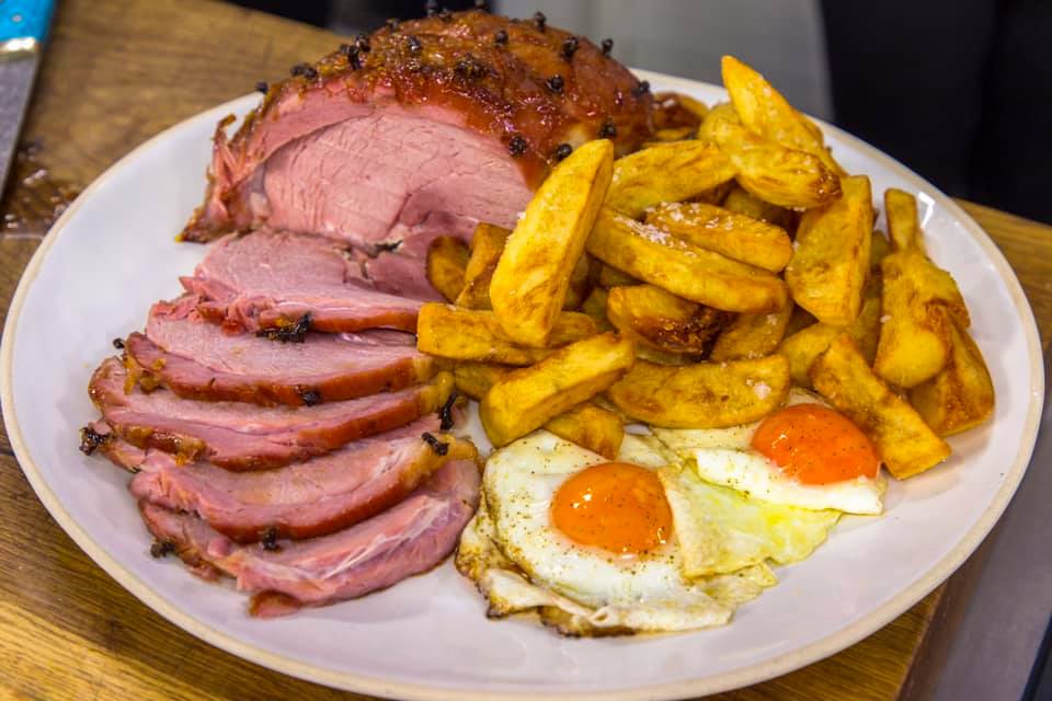 Saturday Morning with James Martin - This ham, eggs and chips recipe is ...