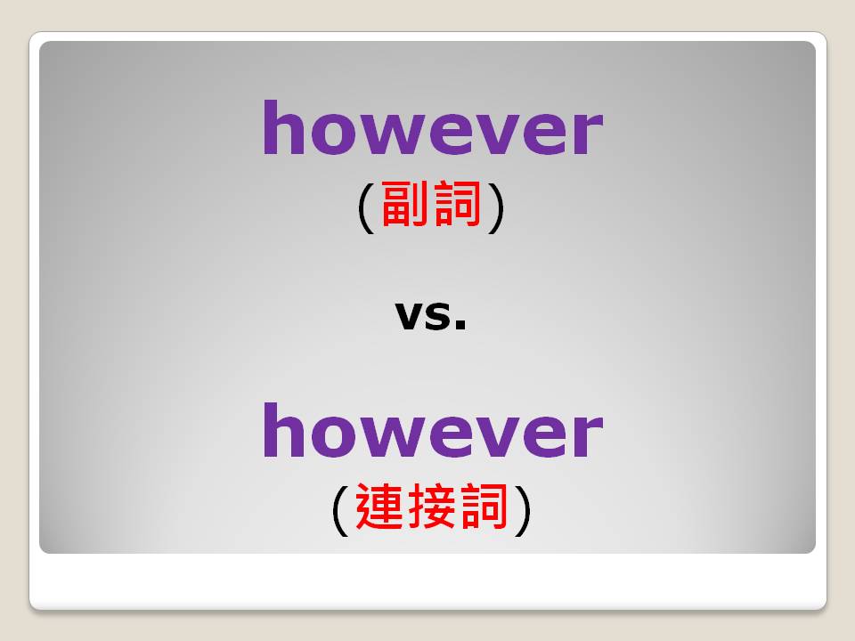 Jumbo TOEIC - 多益範圍內最重要的連接詞系列 part 14 however...