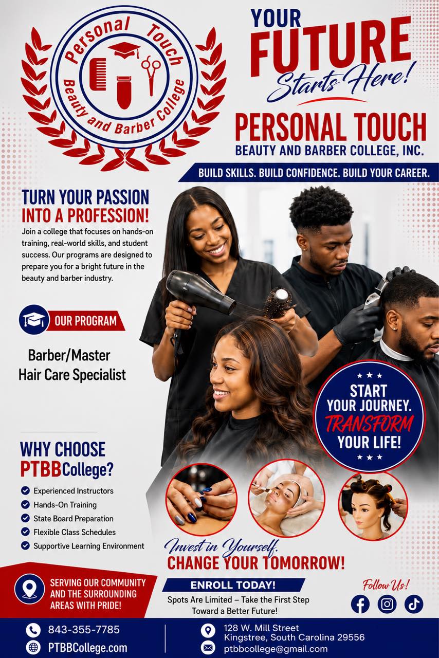 Personal Touch Beauty and Barber College | Kingstree SC