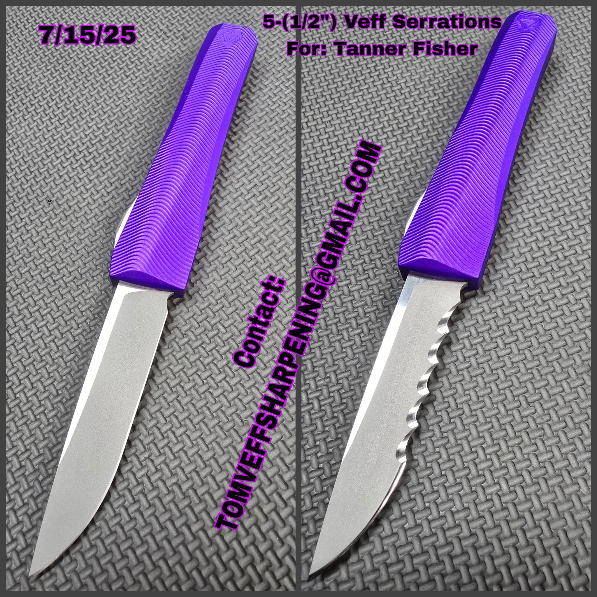 Veff Sharpening Service - A gift to me from Vince A........Thanks Vince ...