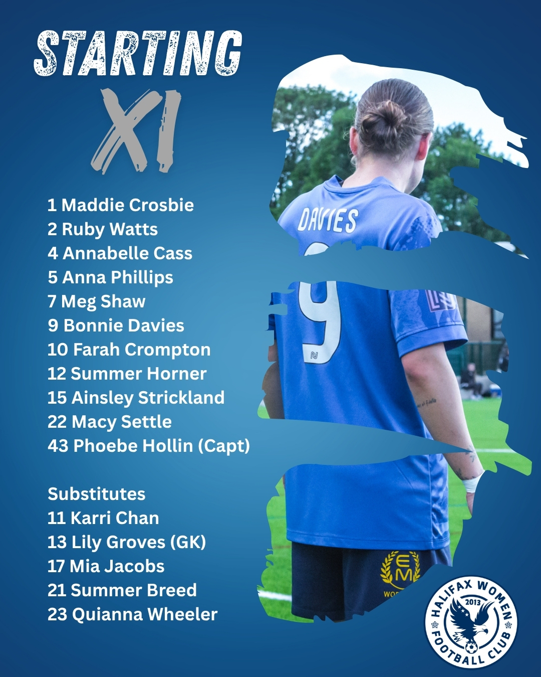 Your Halifax starting 11 for today’s... - Halifax FC Women | Facebook