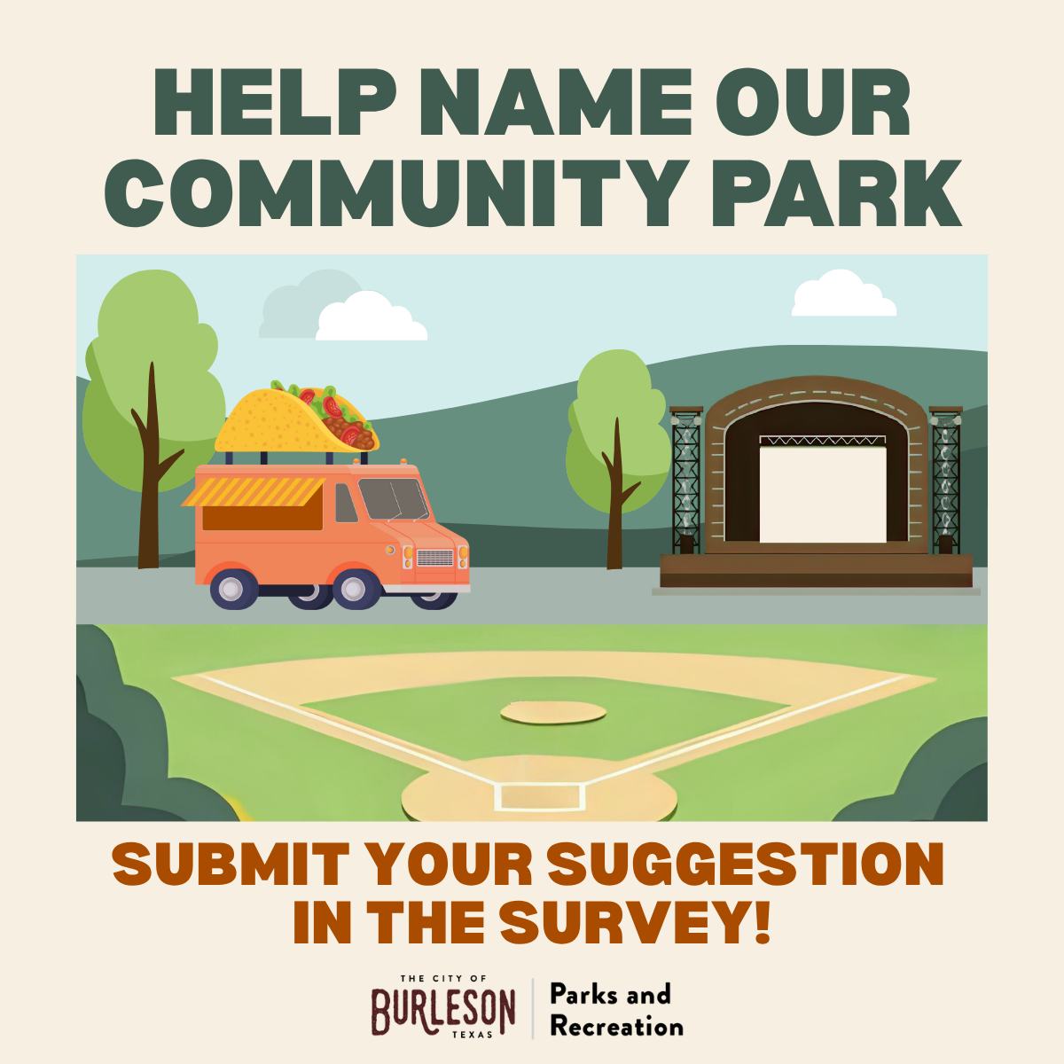 📝 Help us name the new... - Burleson Parks and Recreation | Facebook