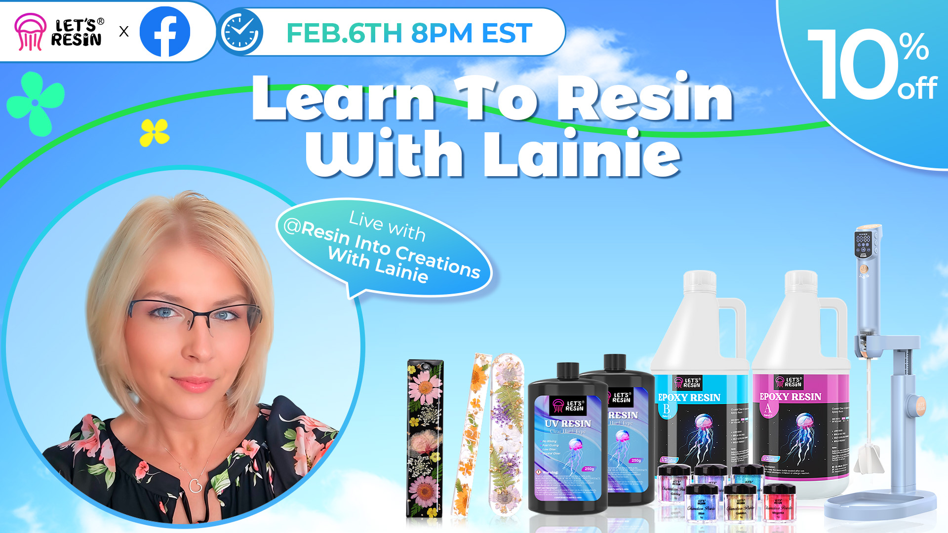 Let's - 🎉 Join us LIVE for Resin Into Creations With Lainie this Friday ...