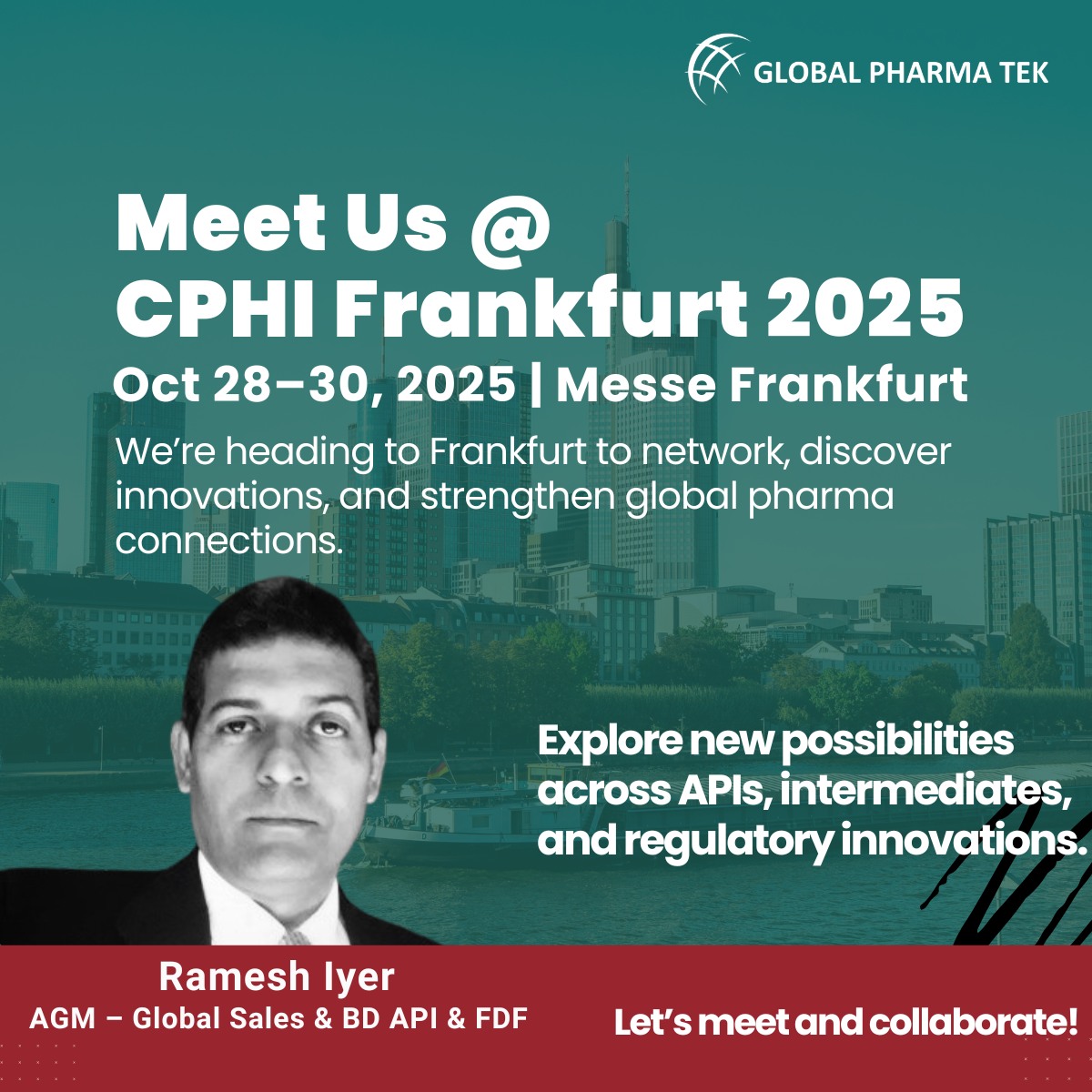Global - Global Pharma Tek at CPHI Frankfurt 2025 Oct 28–30, 2025 ...