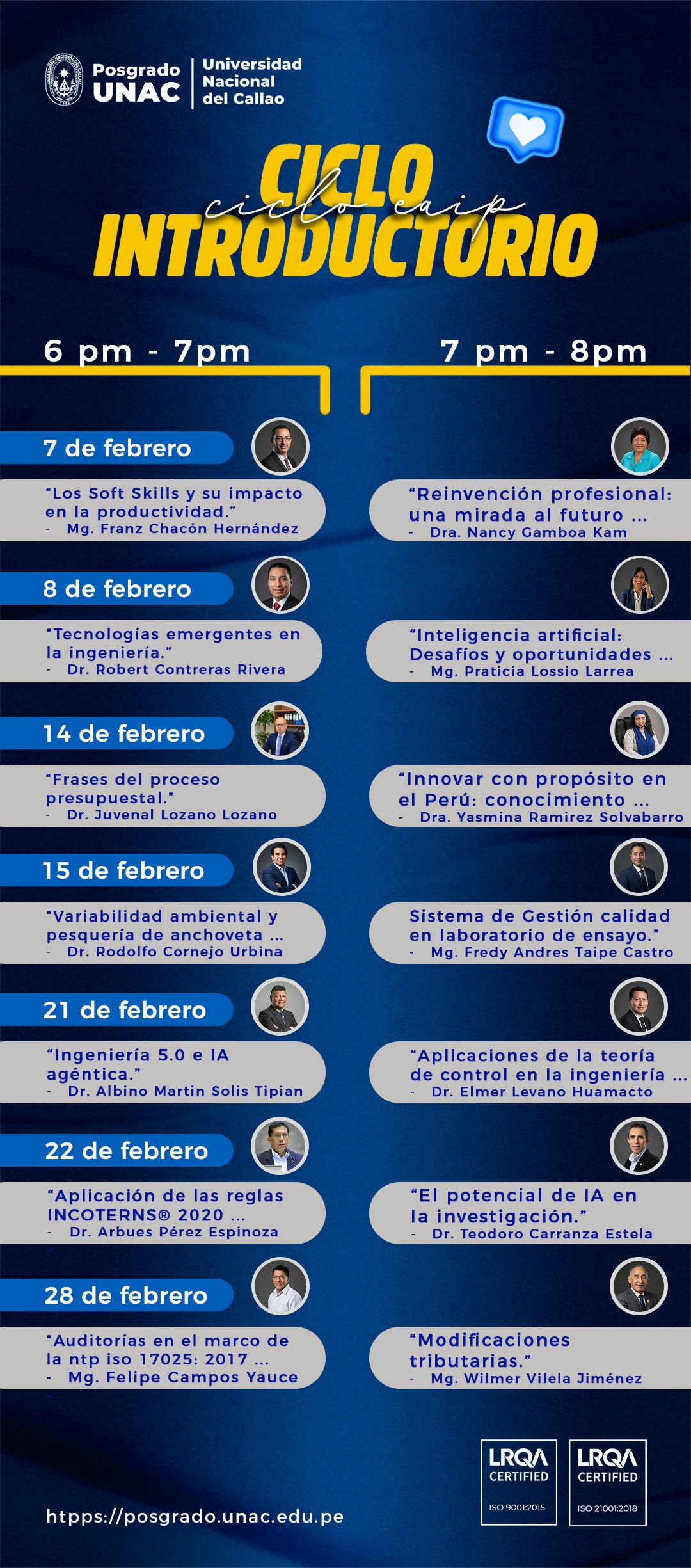 Escuela - 🎓🚀 ¡Vive el CICLO INTRODUCTORIO UNAC – Posgrado! 🚀🎓 Durante ...