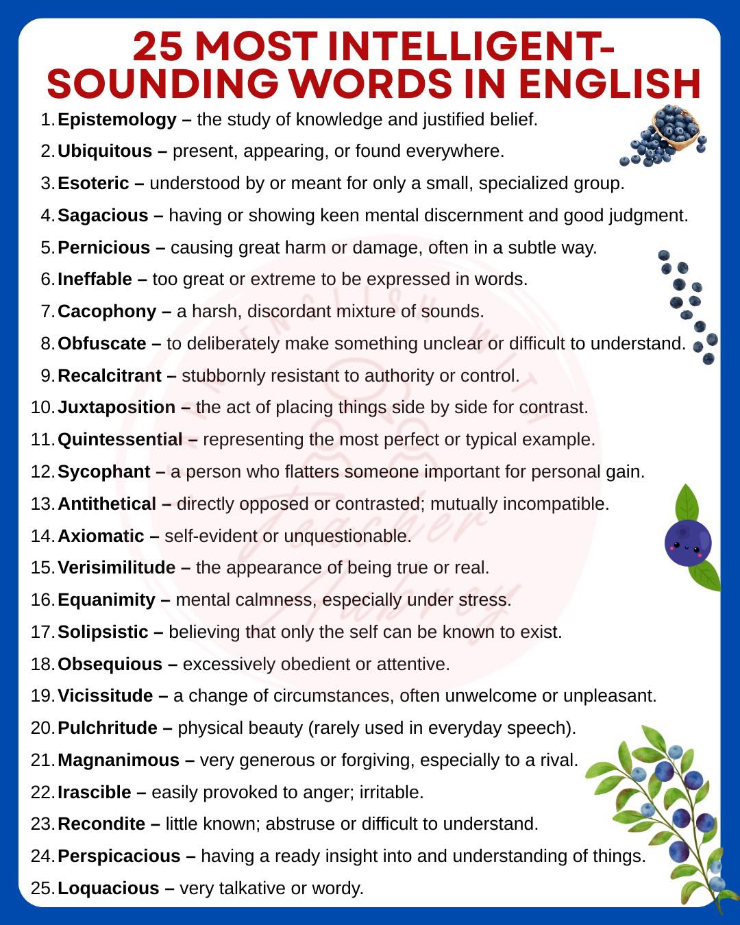 Learn - 25 Most Intelligent-Sounding Words in English 🤓 # ...