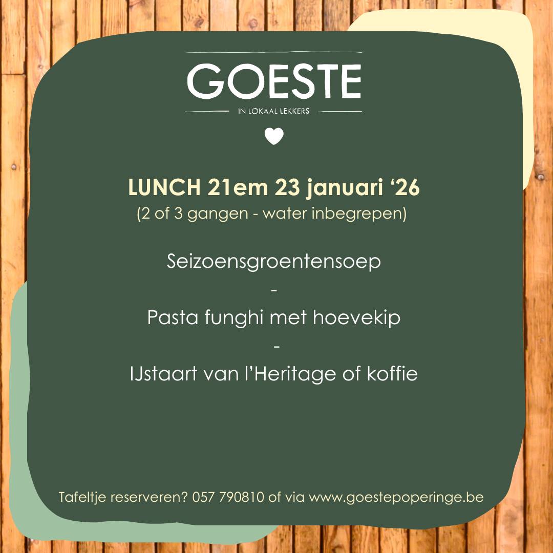 Goeste - 🧐😊Lunch van de week: Ook deze week serveren we... | Facebook