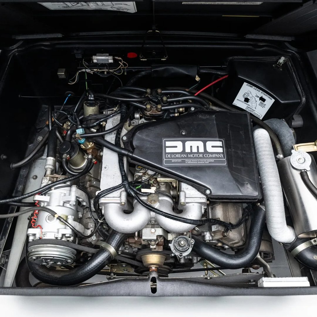 This 1982 DeLorean DMC-12 shows 1,800 miles and is powered by a
