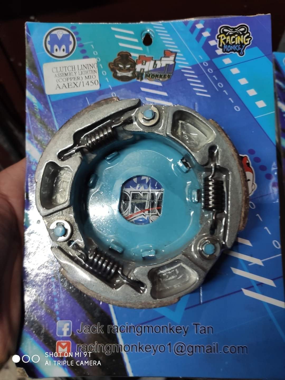 Racing monkey cvt set for mio sporty/soulty/nouvo/soul Pulley set