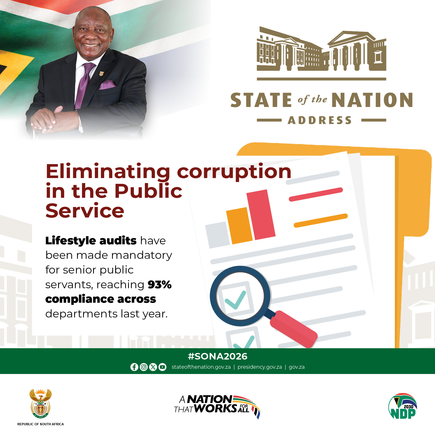South - #SONA2026 ️ Eliminating corruption in the Public Service. Read ...