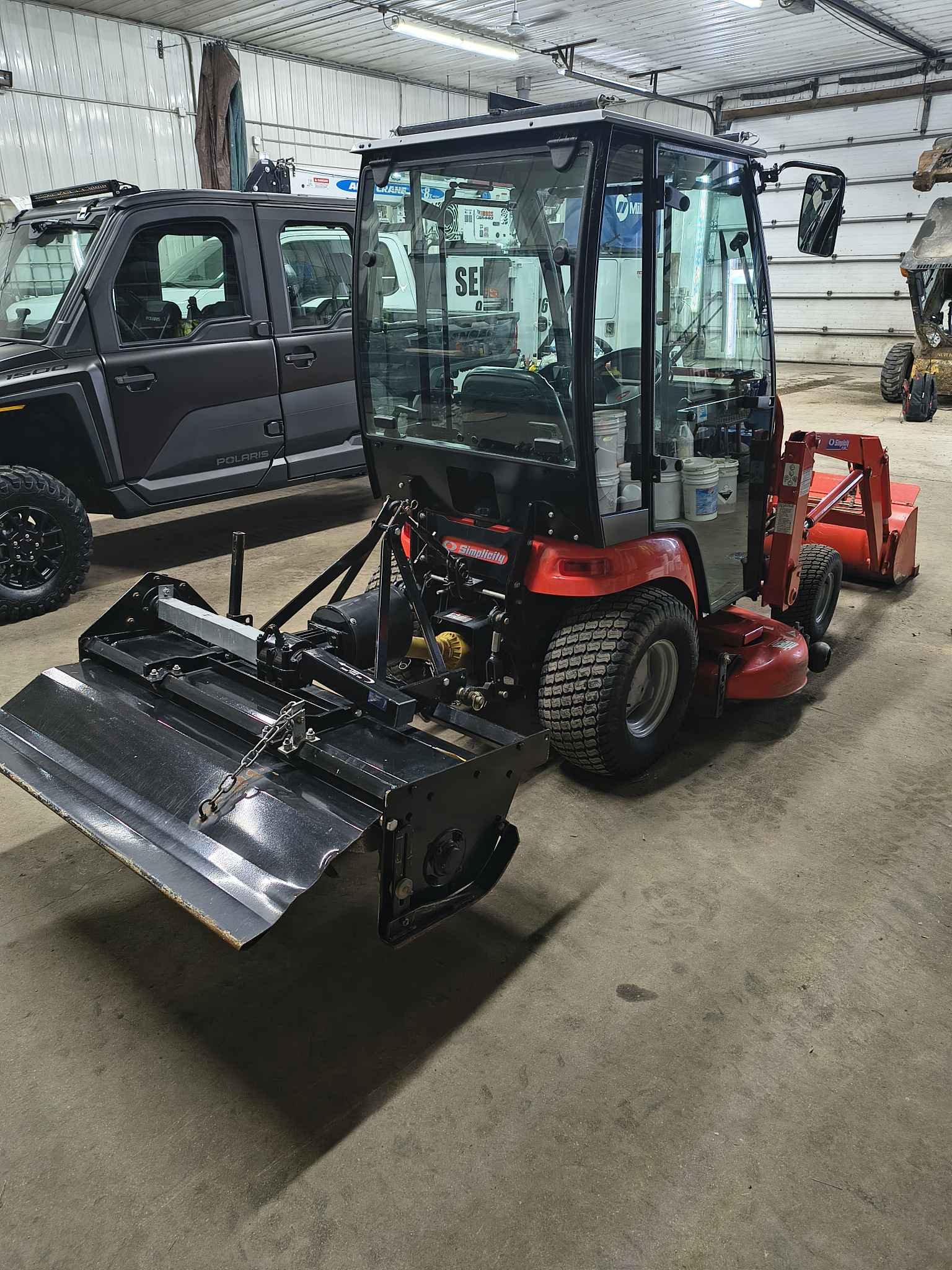 2007 Simplicity Legacy package with cab, loader, tiller, and 60