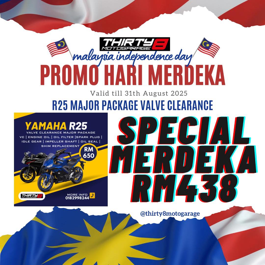 🇲🇾 SPECIAL MERDEKA 2025 – UNTUK 10... - Thirty8 Moto Garage | Facebook