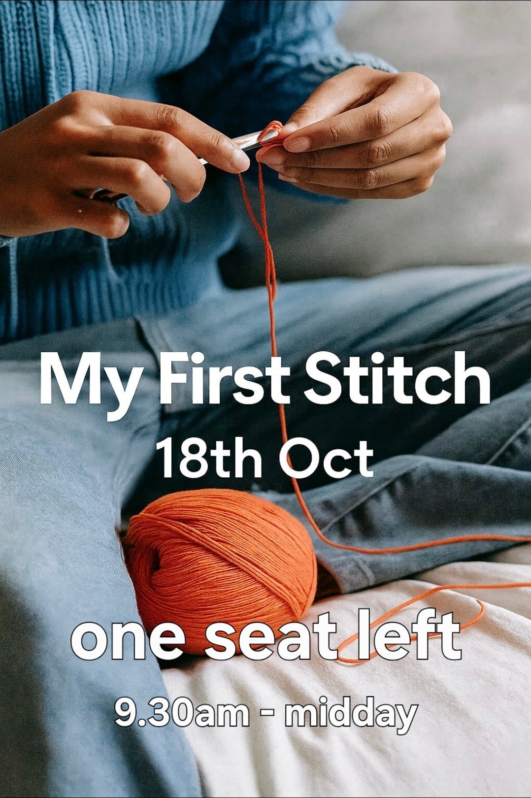 Stitch Therapy - ⚡ Update: Only 1 seat left! Your First... | Facebook