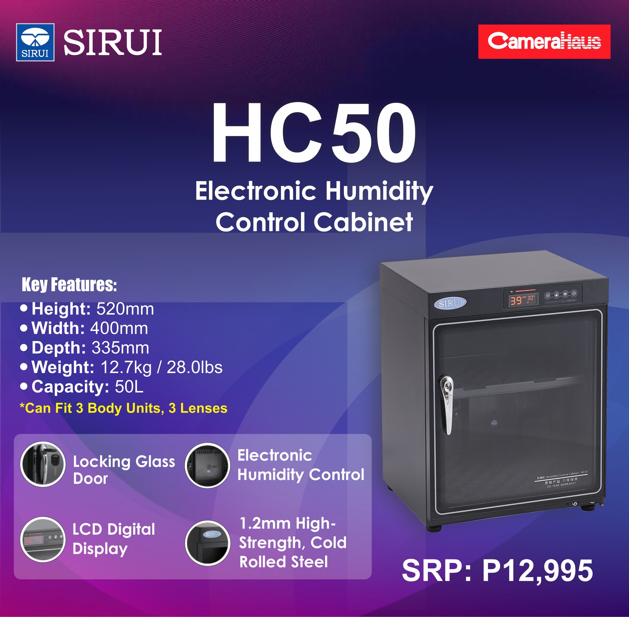 SIRUI HC-50 ELECTRONIC HUMIDITY... - Camerahaus Glorietta 2 | Facebook