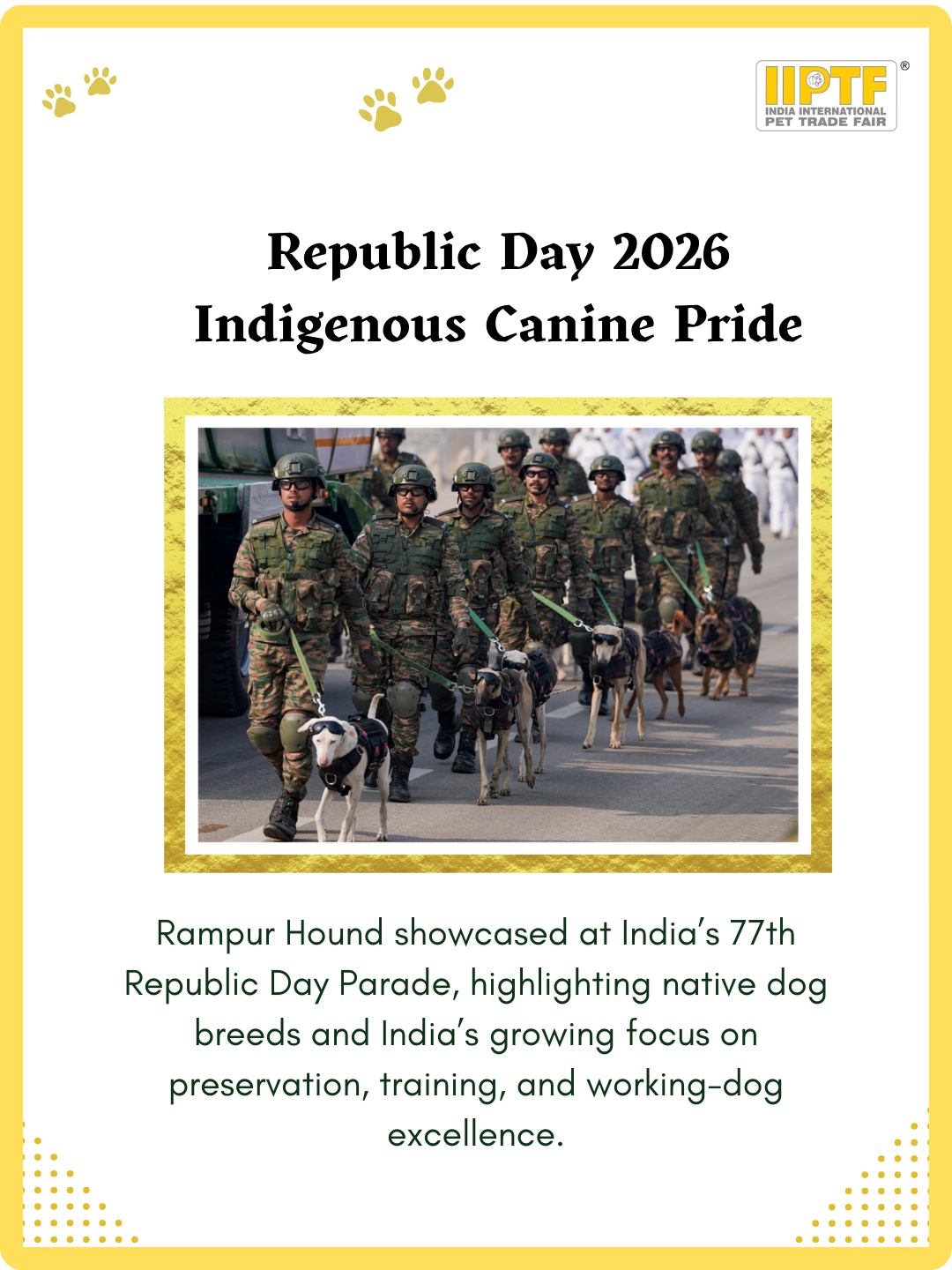 At the 77th Republic... - India International Pet Trade Fair | Facebook