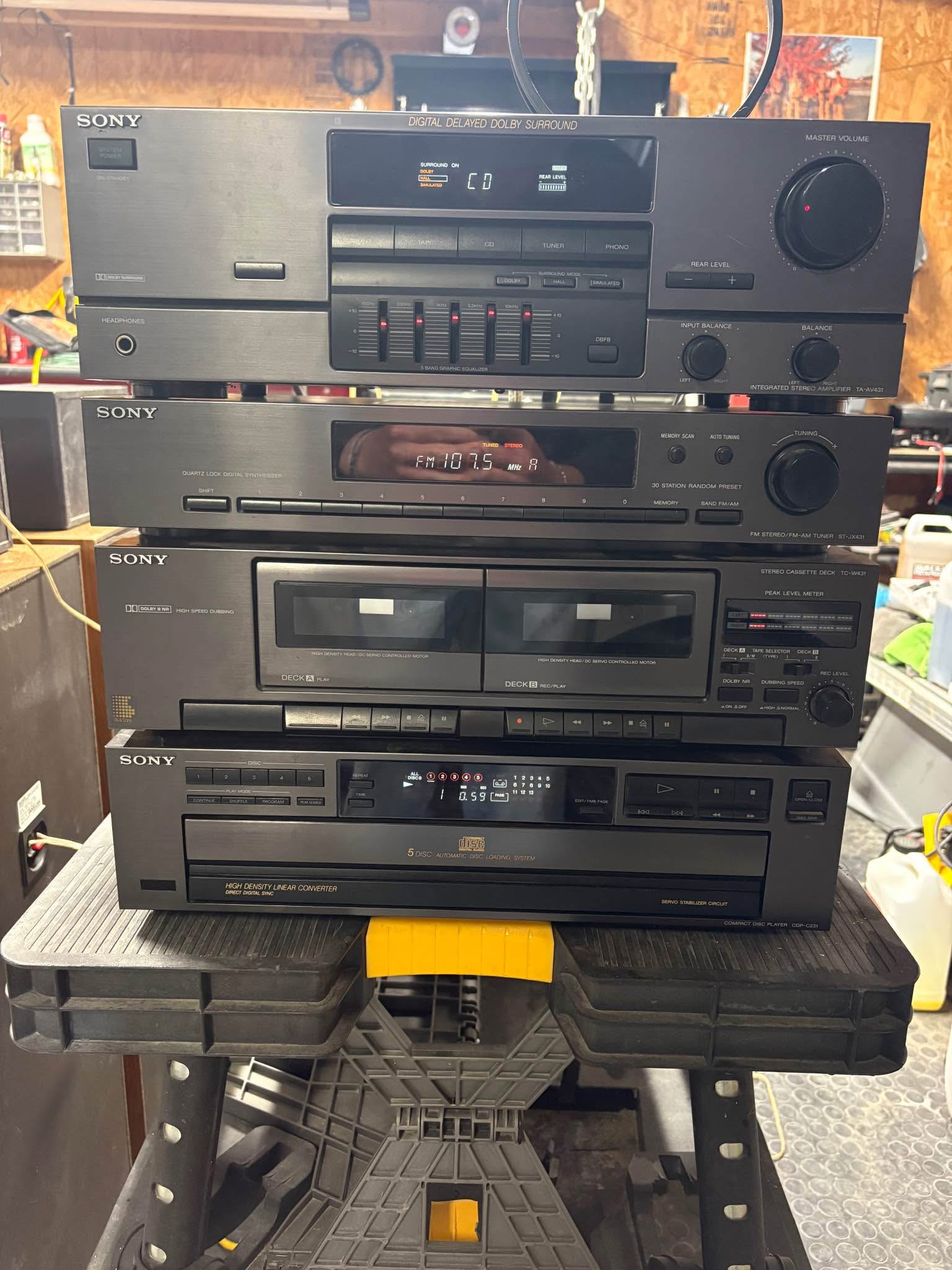 Vintage Sony Complete Stereo System Stack - Pro Audio Equipment ...