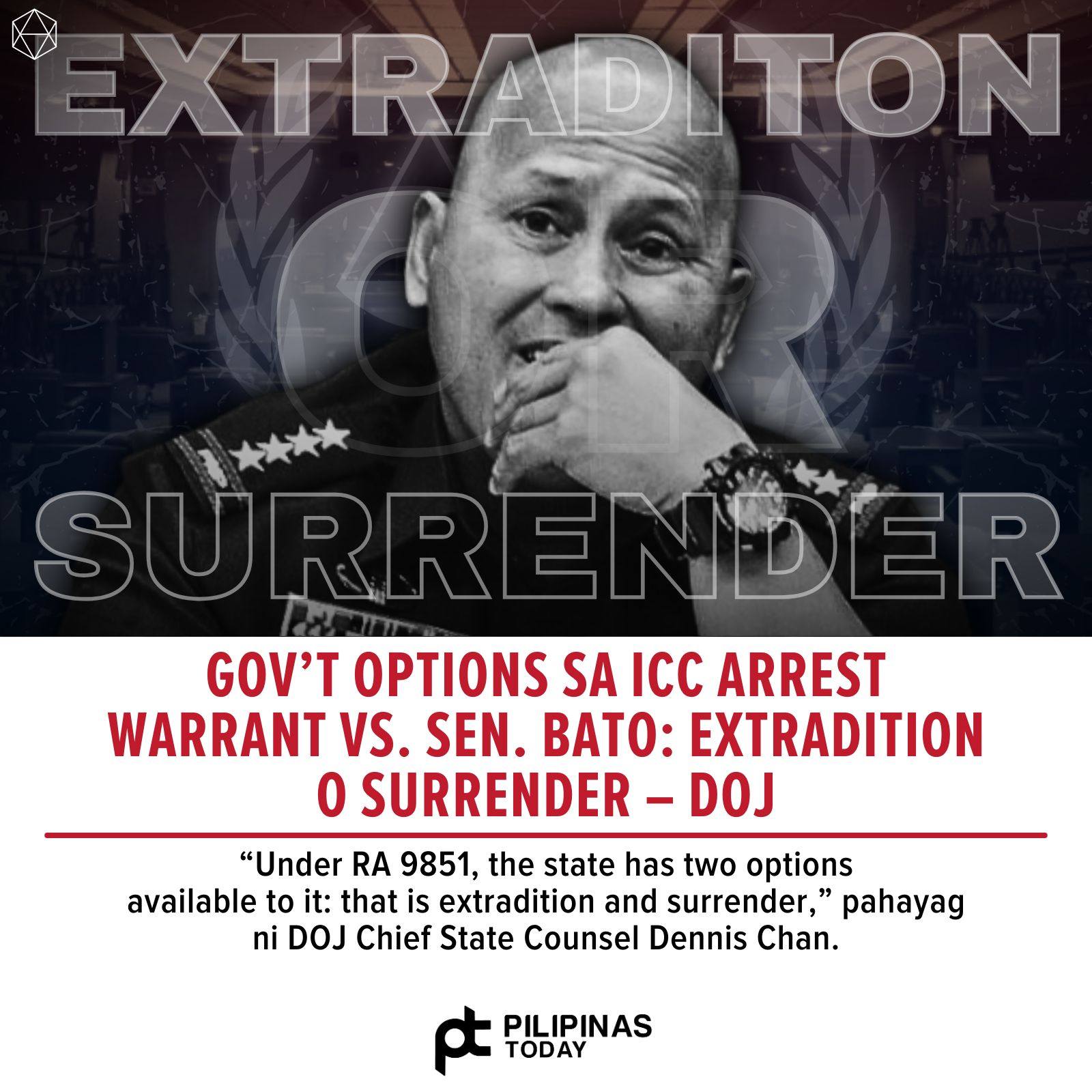 Pilipinas - Mayroon umanong dalawang option — extradition o surrender ...