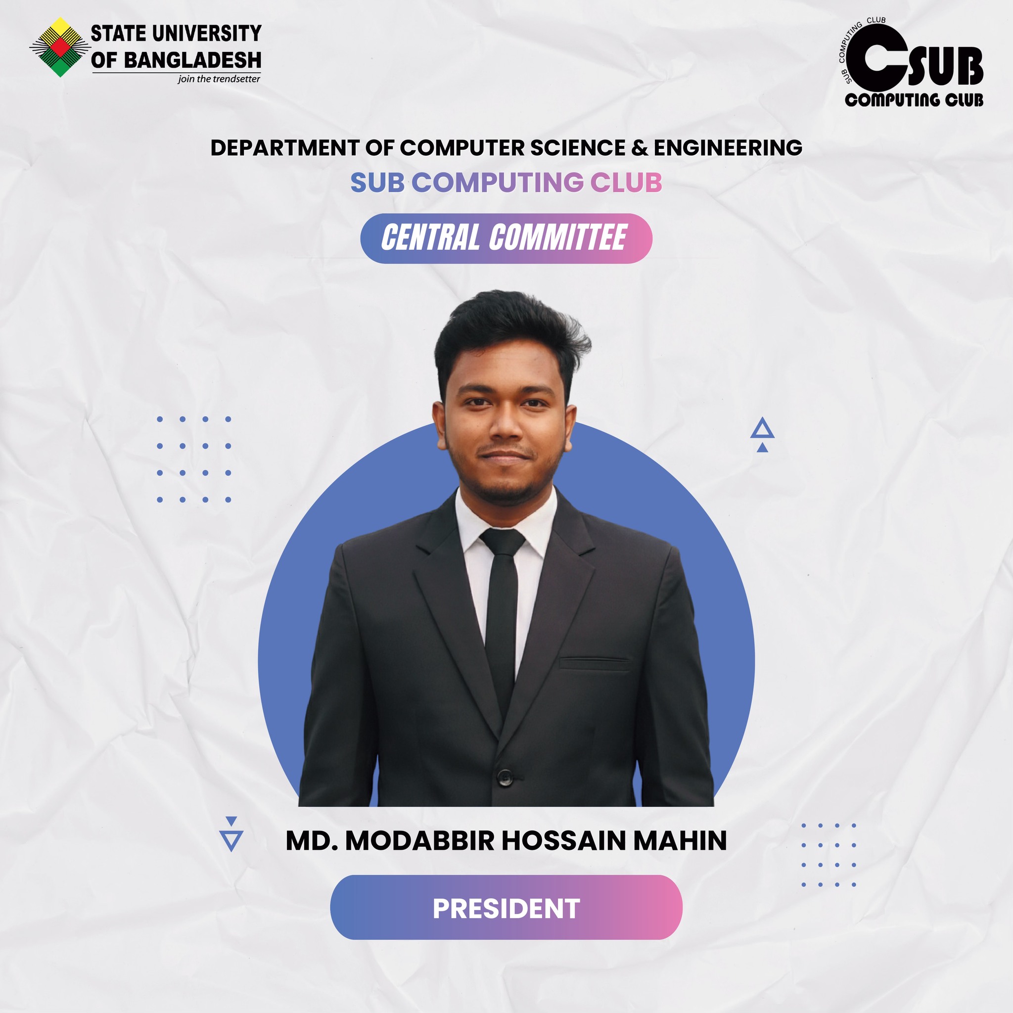🌟 **Introducing the Newly Selected... - SUB Computing Club | Facebook