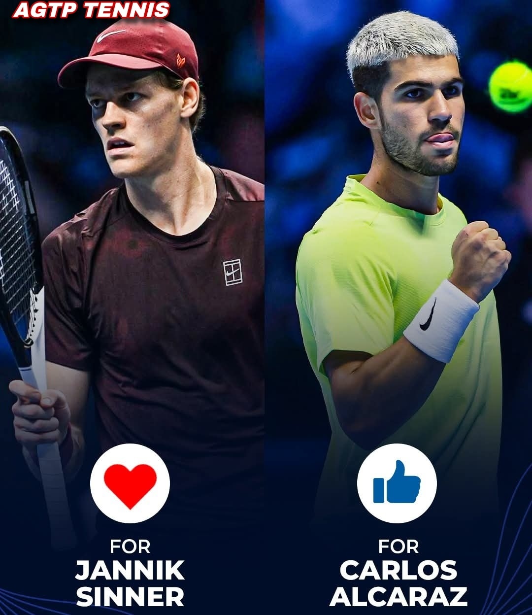 AGTP - Who will win more Grand Slam titles in 2026? 👀🎾 ️ for Jannik ...
