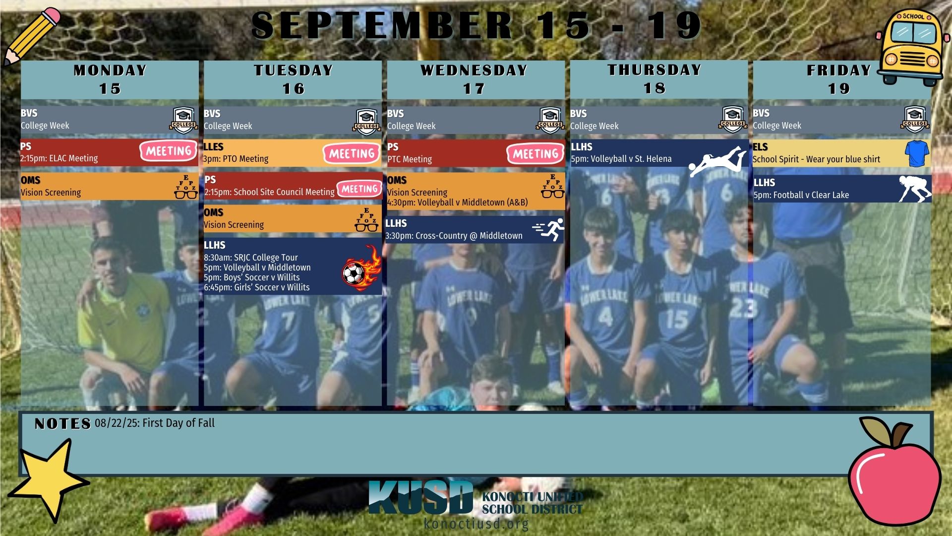 Konocti - Here are next week's events! Go to konoctiusd.org to stay up ...