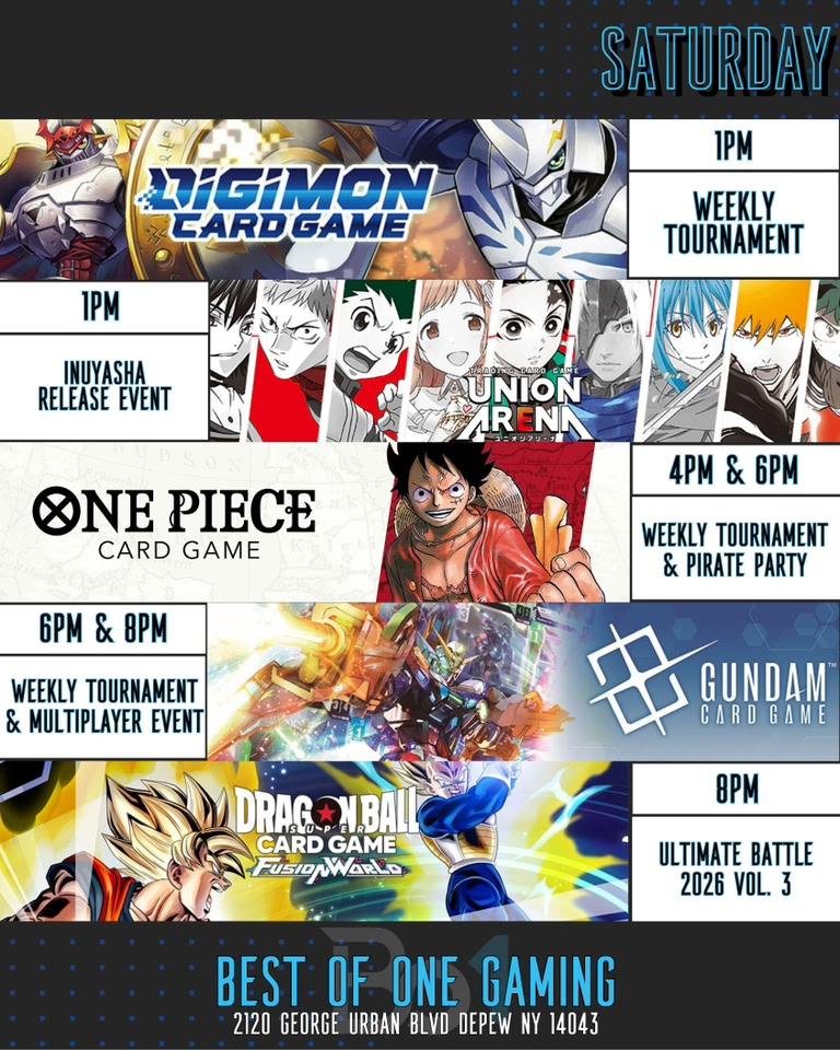 自分じゃない人 Saturday gaming events at Best of One Gaming