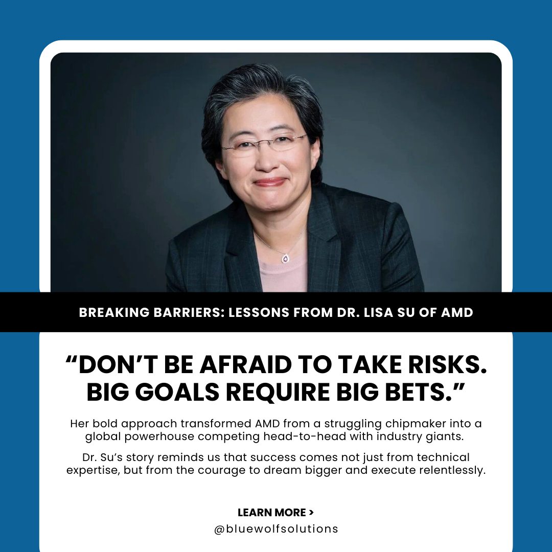 Blue - Breaking Barriers: Lessons from Dr. Lisa Su of AMD Dr. Lisa Su ...