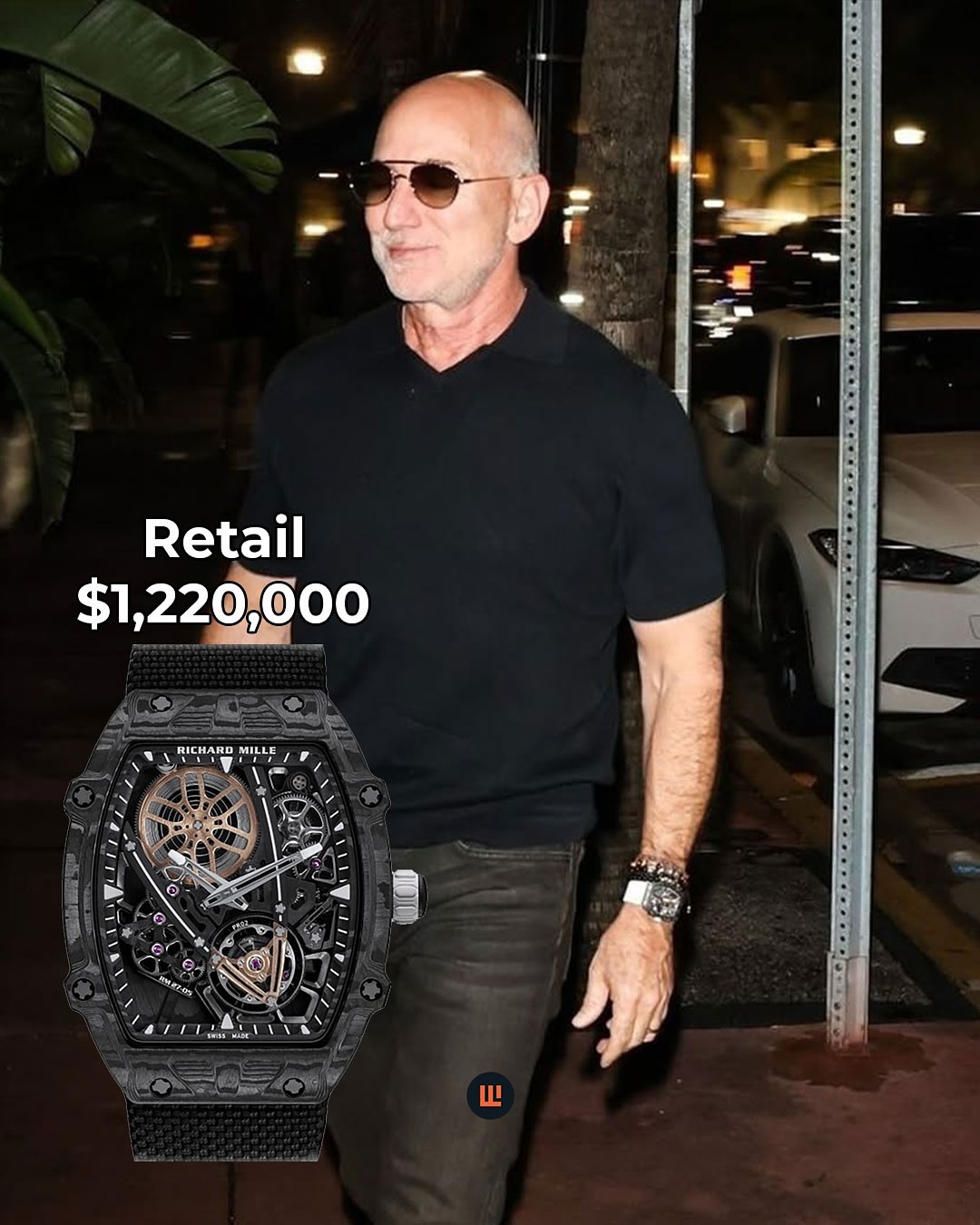 jeffbezos was recently seen at a dinner in Miami with his wife