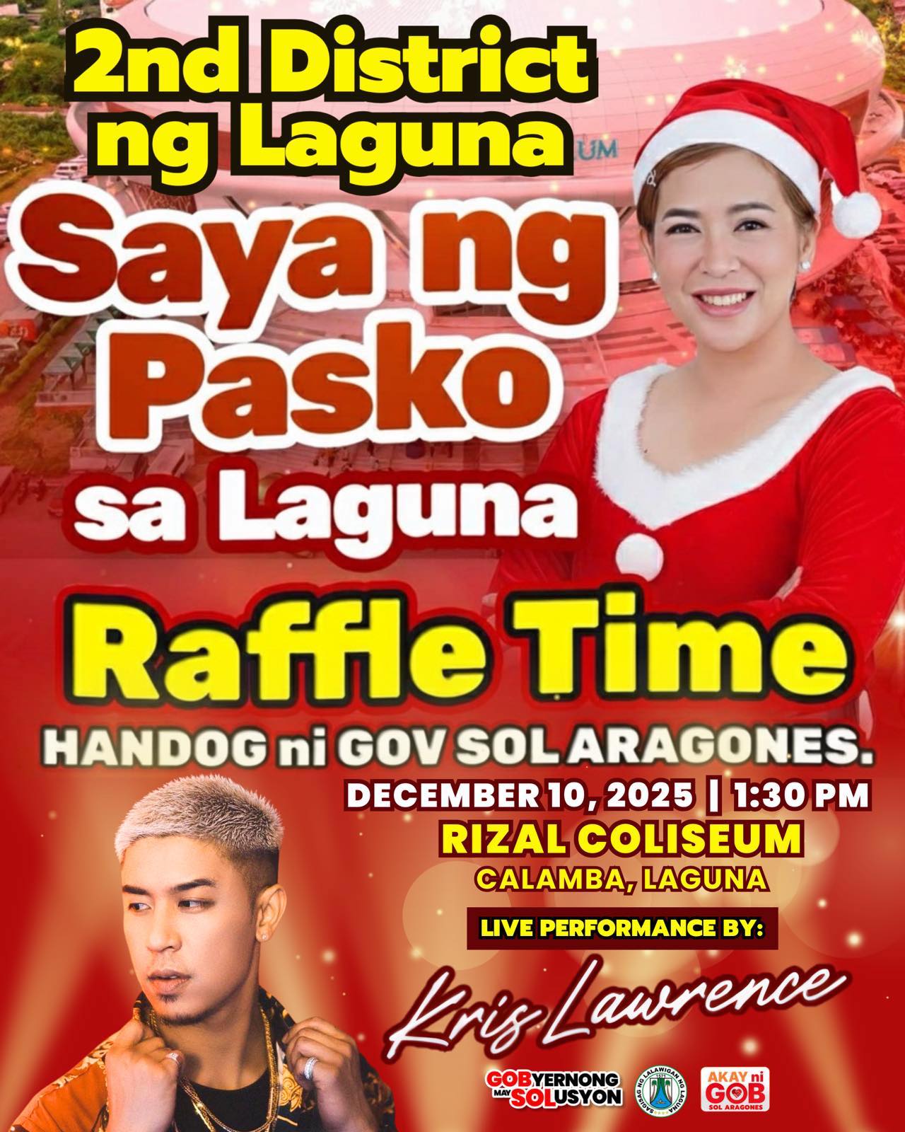 Sol - JUST IN‼️ 2ND DISTRICT ng LAGUNA‼️IT’s RAFFLE TIME! Pamaskong ...