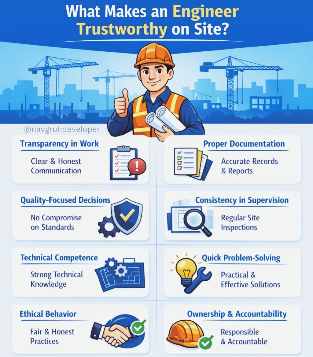 नवगृह डेवलपर - What makes an engineer trustworthy on site... | Facebook