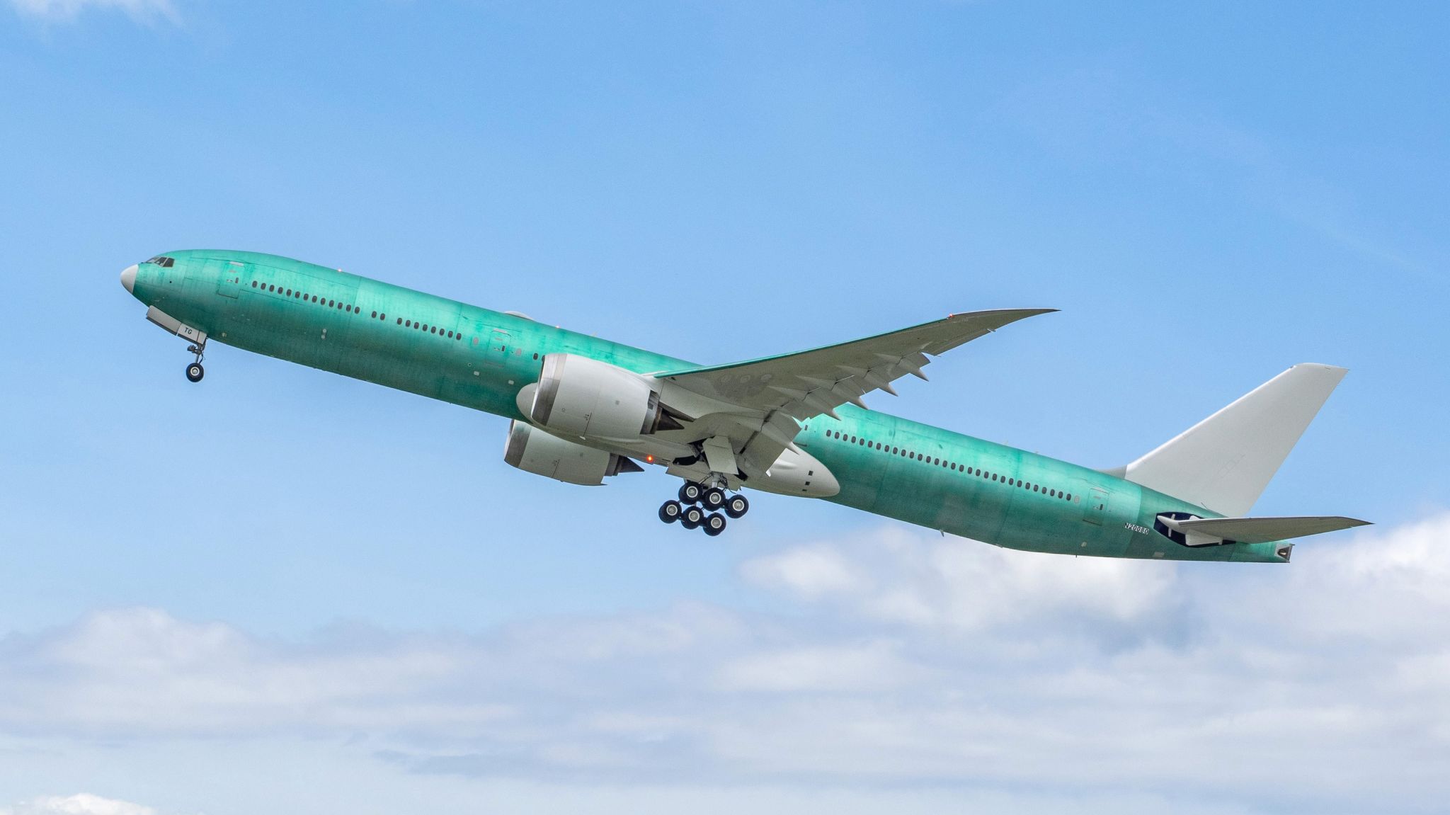 First flight for Lufthansa's first 777-9 (D-ABTG, N20080). Jens