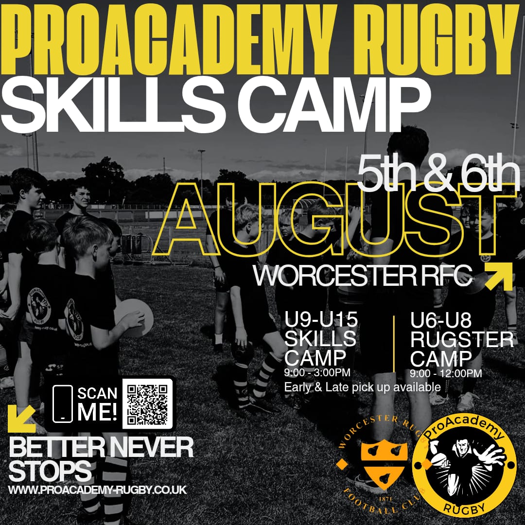 Worcester RFC - 🏉 ProAcademy Rugby Summer Skills Camps... | Facebook