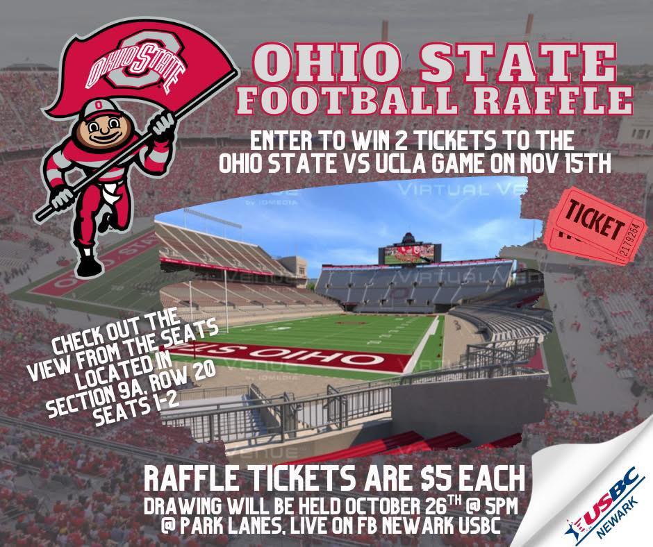 Newark USBC - 🚨 LAST CALL ON THE OSU RAFFLE 🎳 DRAWING A... | Facebook