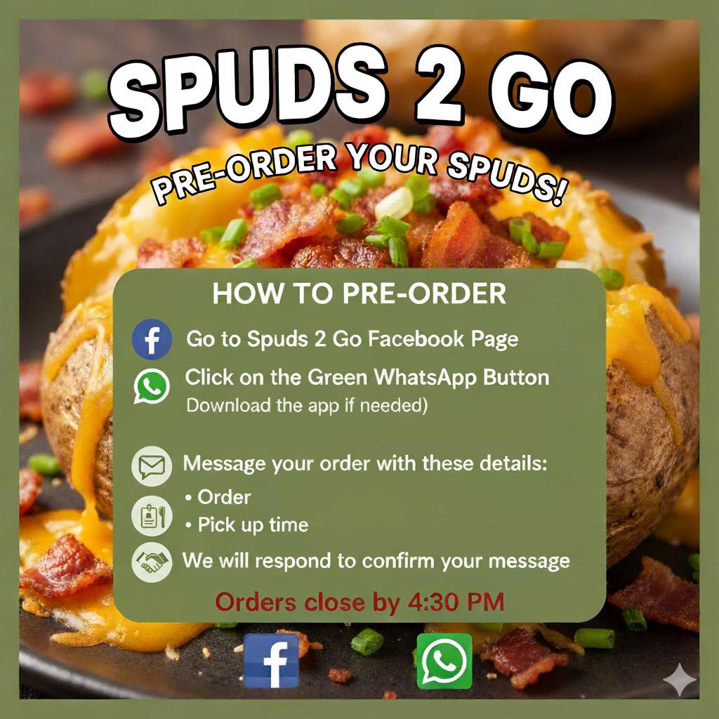 Spuds - It’s Spud Day at The Caves this evening. When we go to a new ...