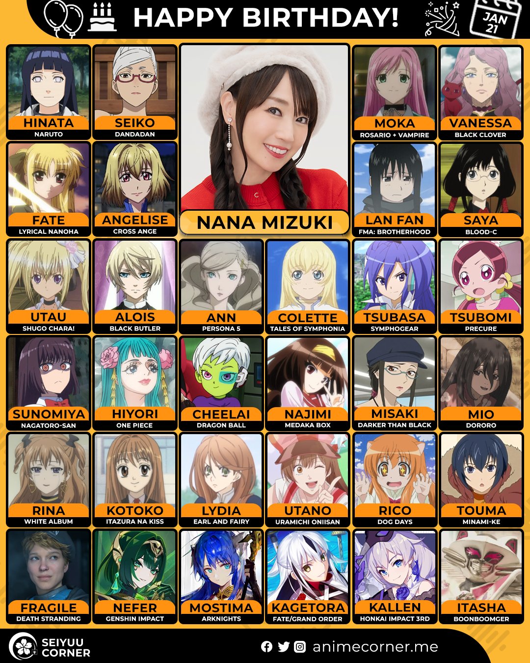 Happy 46th birthday to the talented Nana Mizuki! 🎉