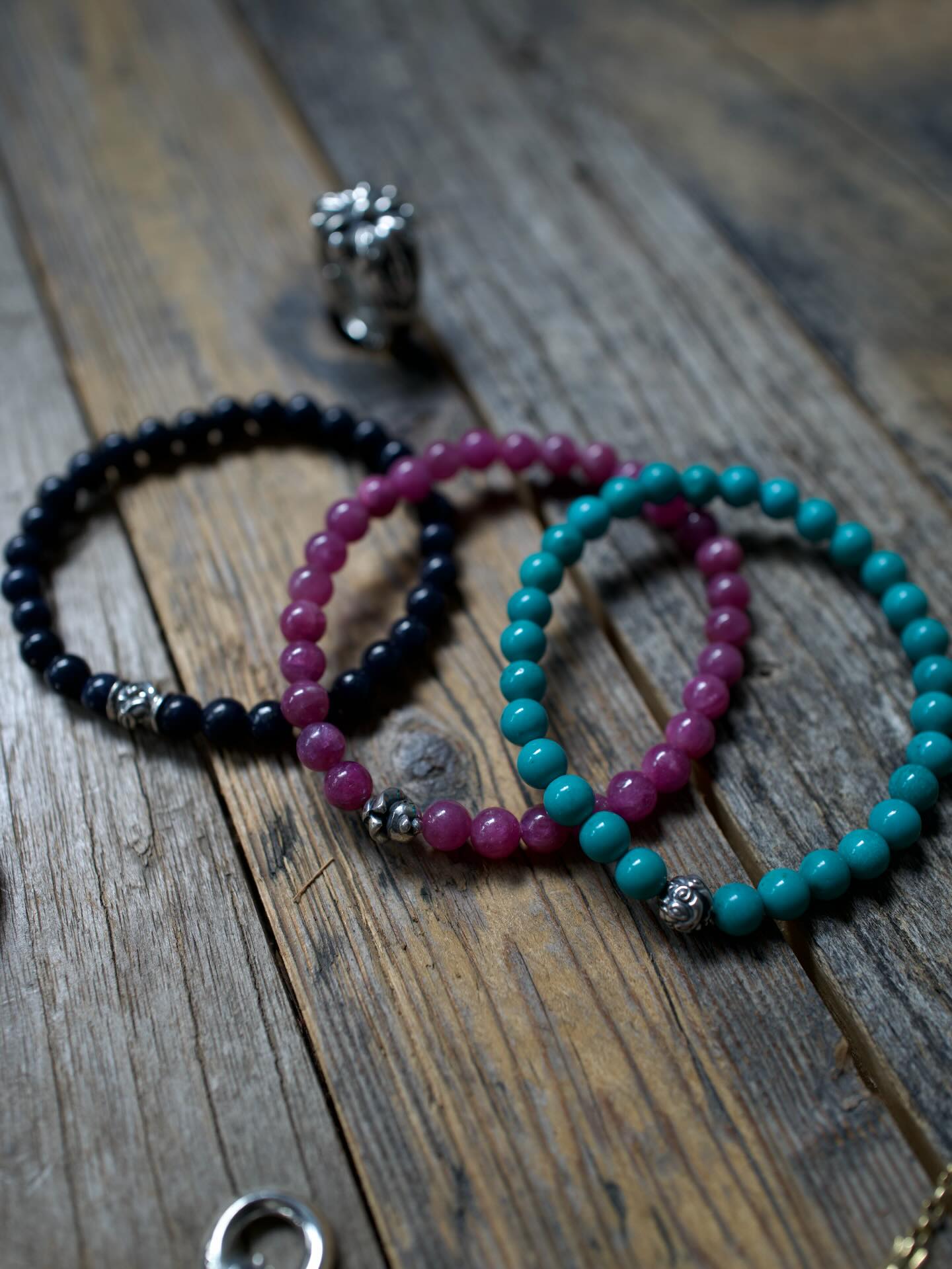 LONE ONES Restock✨ Heron Bracelet 6mm Embossed bead TQ 6mm Hawk 