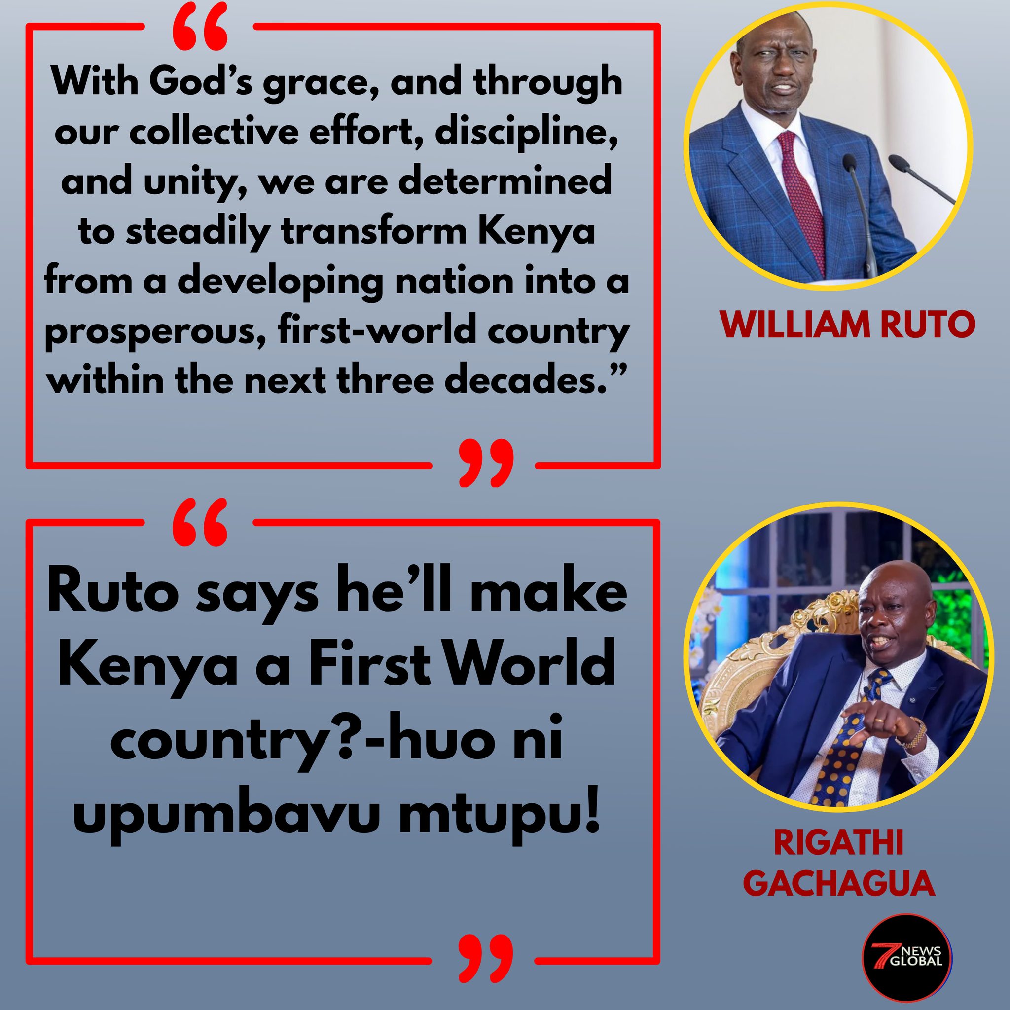 7 News Global - Ruto vs Gachagua | Facebook