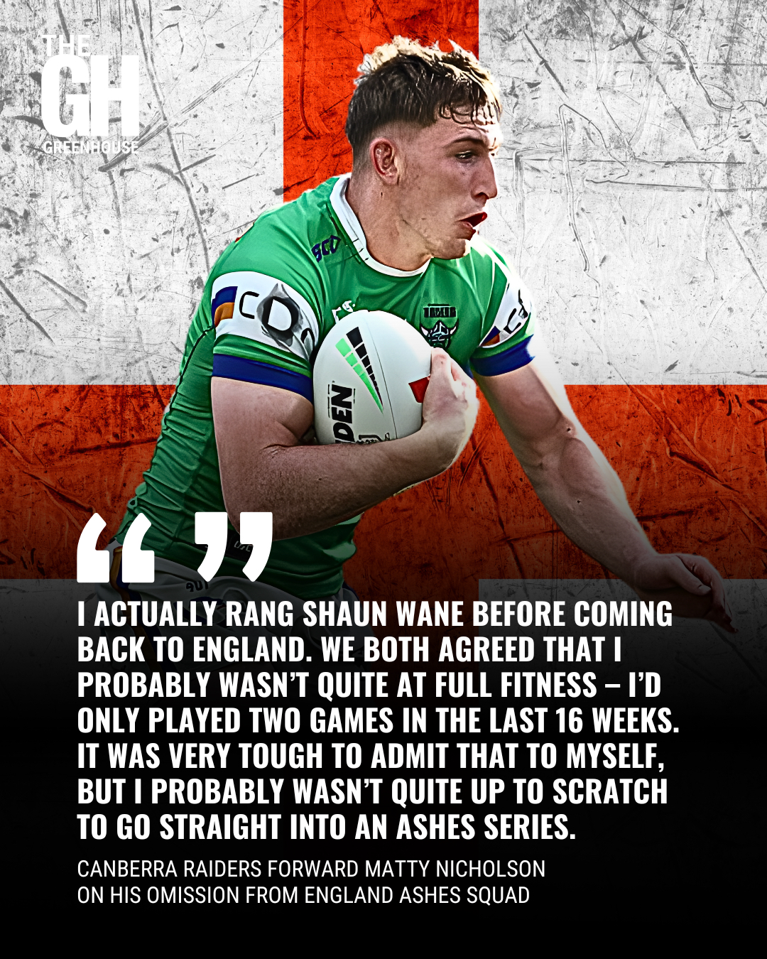 The Greenhouse - Canberra Raiders forward Matty Nicholson reveals all ...