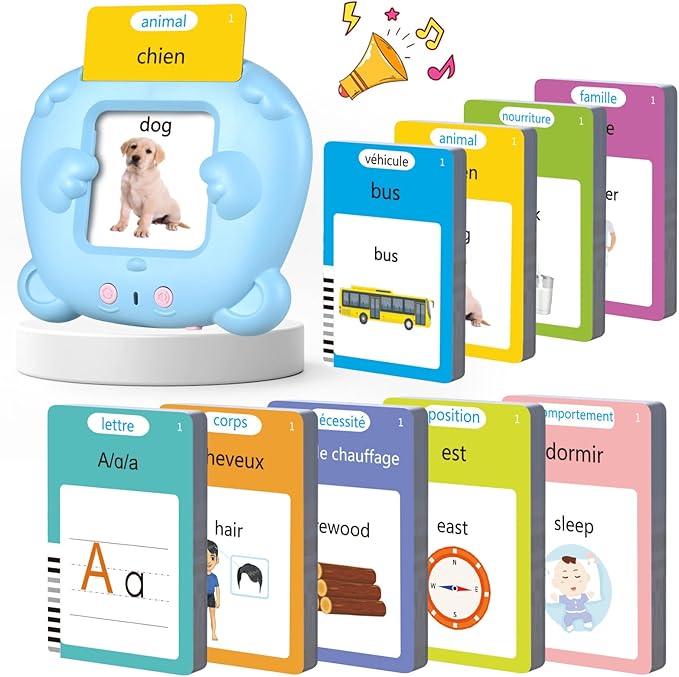Cartes Flash Parlantes éducatives - 112 Cartes, 224 Mots En Français, Dès 1 An