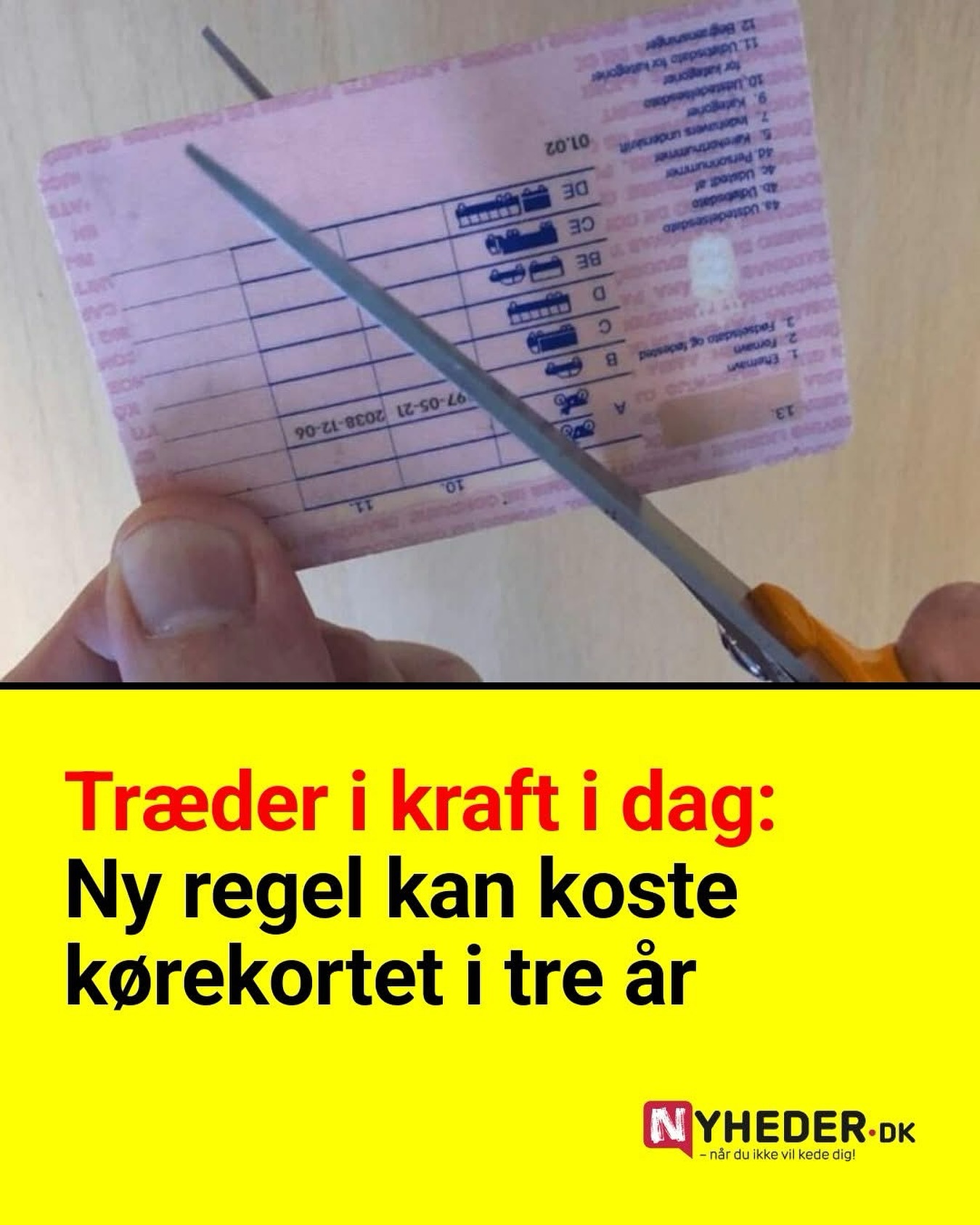 Brøndby - Træder i kraft i dag: Ny regel kan koste kørekortet i tre år ...